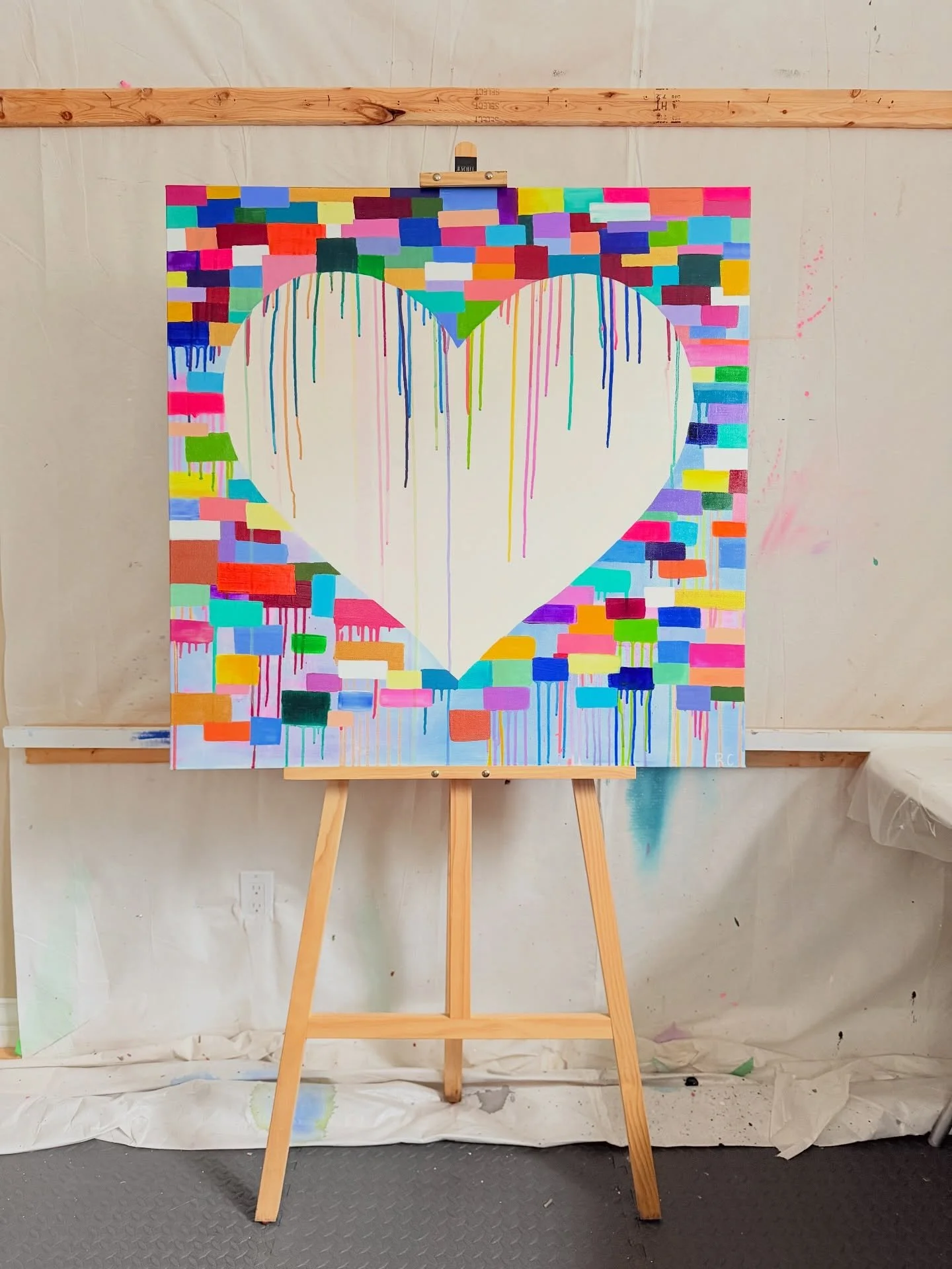 36&rdquo;x36&rdquo;x 1.5&rdquo;
&ldquo;Wait&rdquo;
Was $640&ndash;&gt;$448
Natural floating frame available 

🚛📦Free delivery to Montreal area