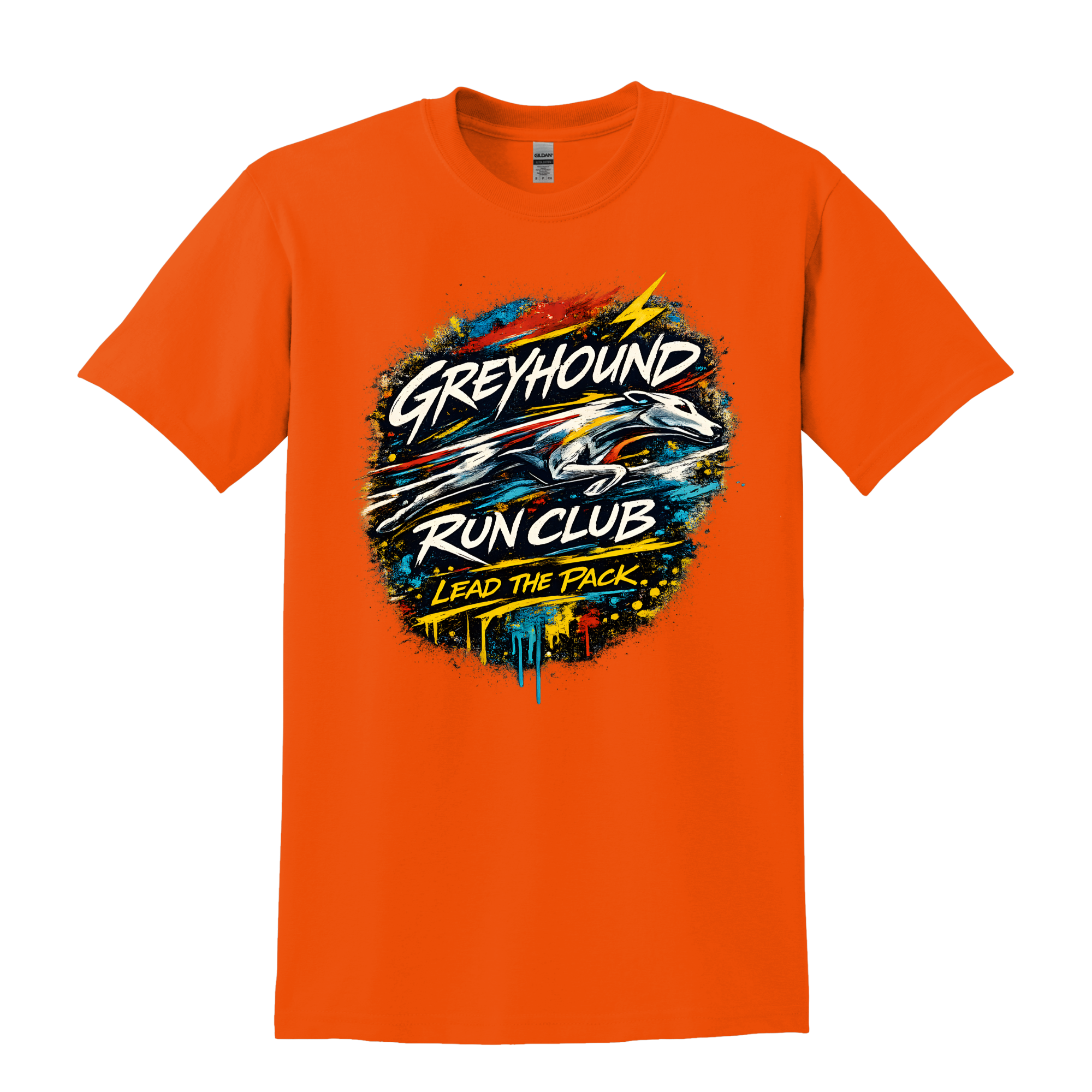 Greyhound Running Club Spirit Shirt-Orange Electric Speed