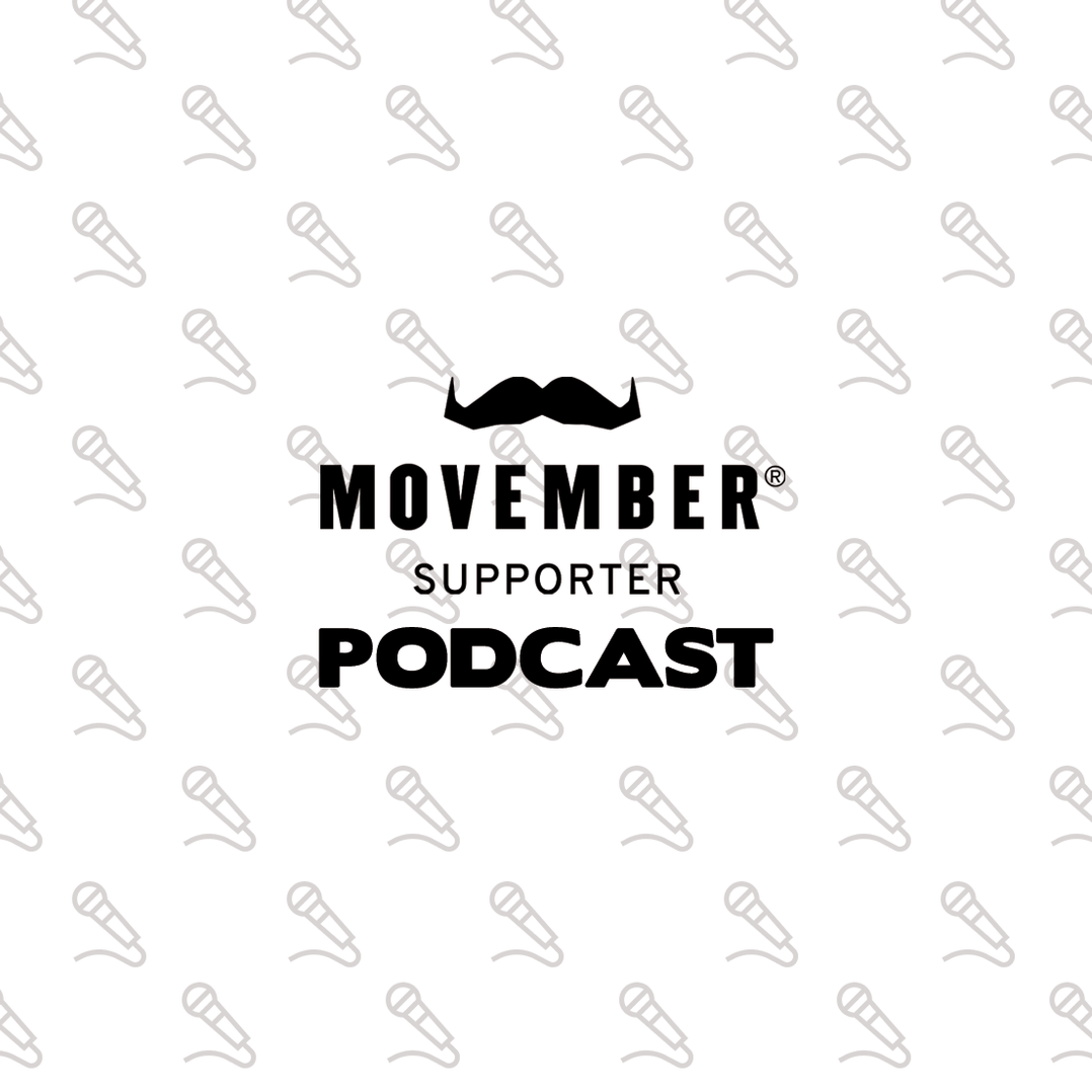 Movember Supporter Podcast Logo mit Schnauz