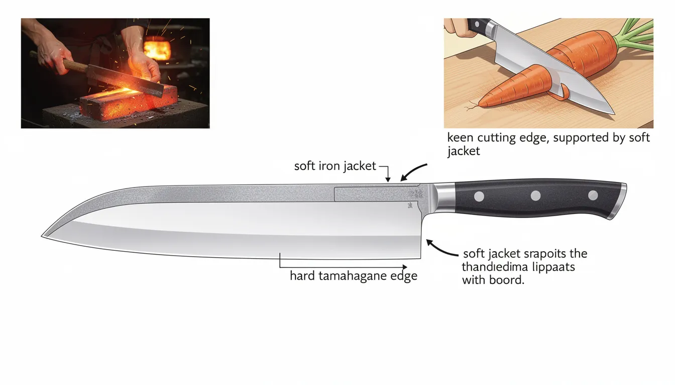 Why is lamination common with Tamahagane?
