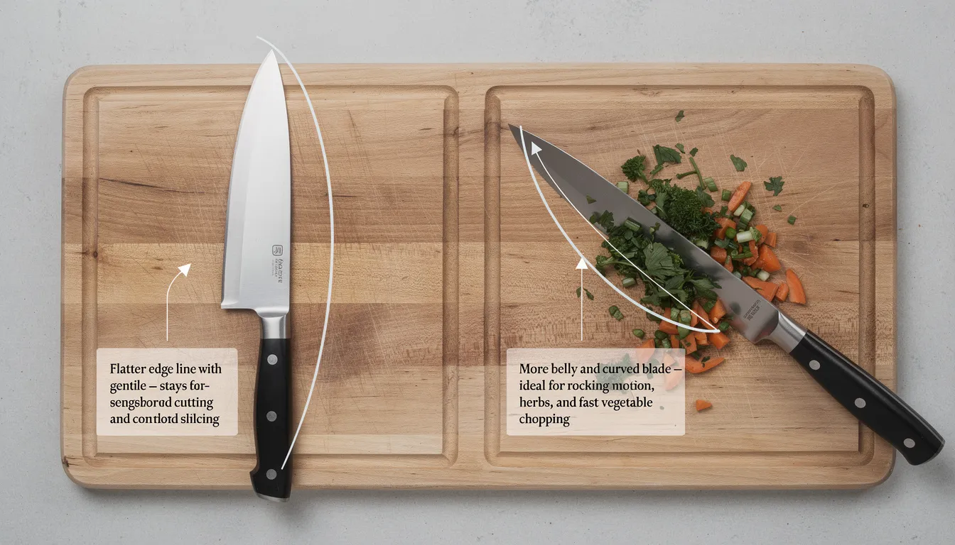 What does the blade profile change?