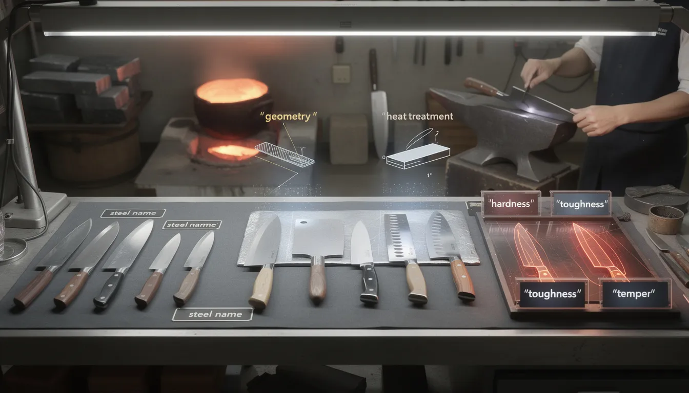 What steels and laminations show up in a bunka?