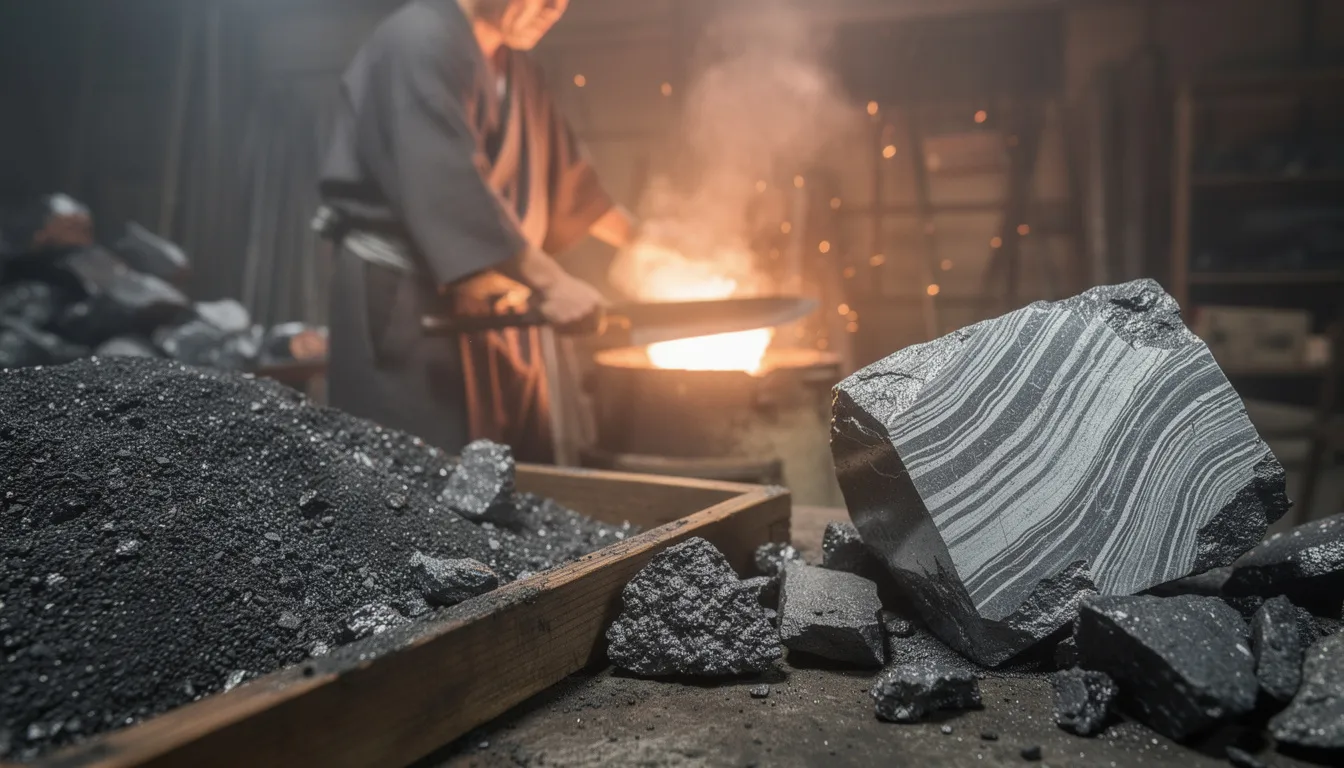 What is tamahagane steel made from?