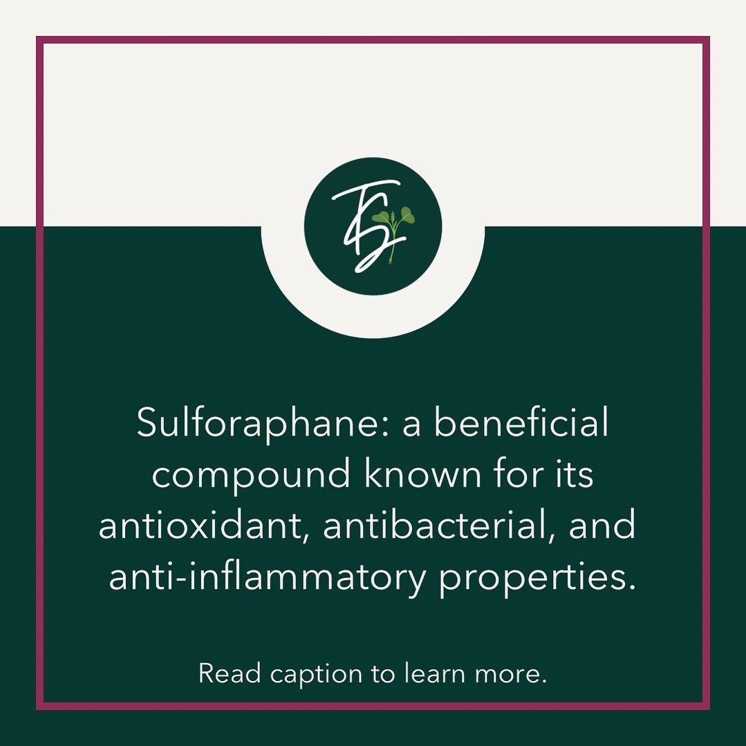 What is Sulforaphane? 

&bull; Sulforaphane is a powerful plant compound found in cruciferous veggies like broccoli, Brussels sprouts, and cabbage

&bull; It&rsquo;s produced when these veggies are chopped, chewed or damaged

⚡ Benefits of Sulforapha