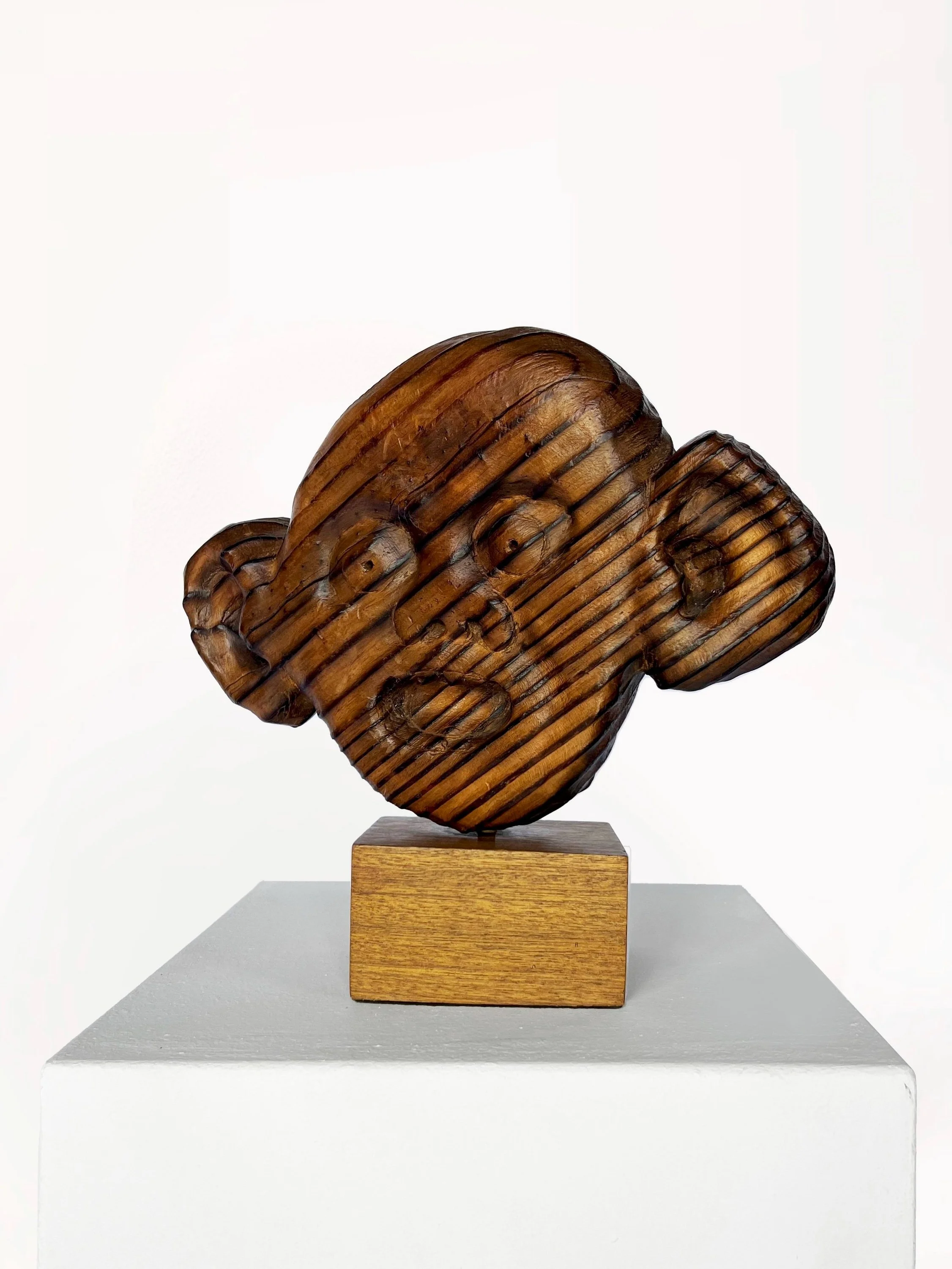 Baby face sculpture