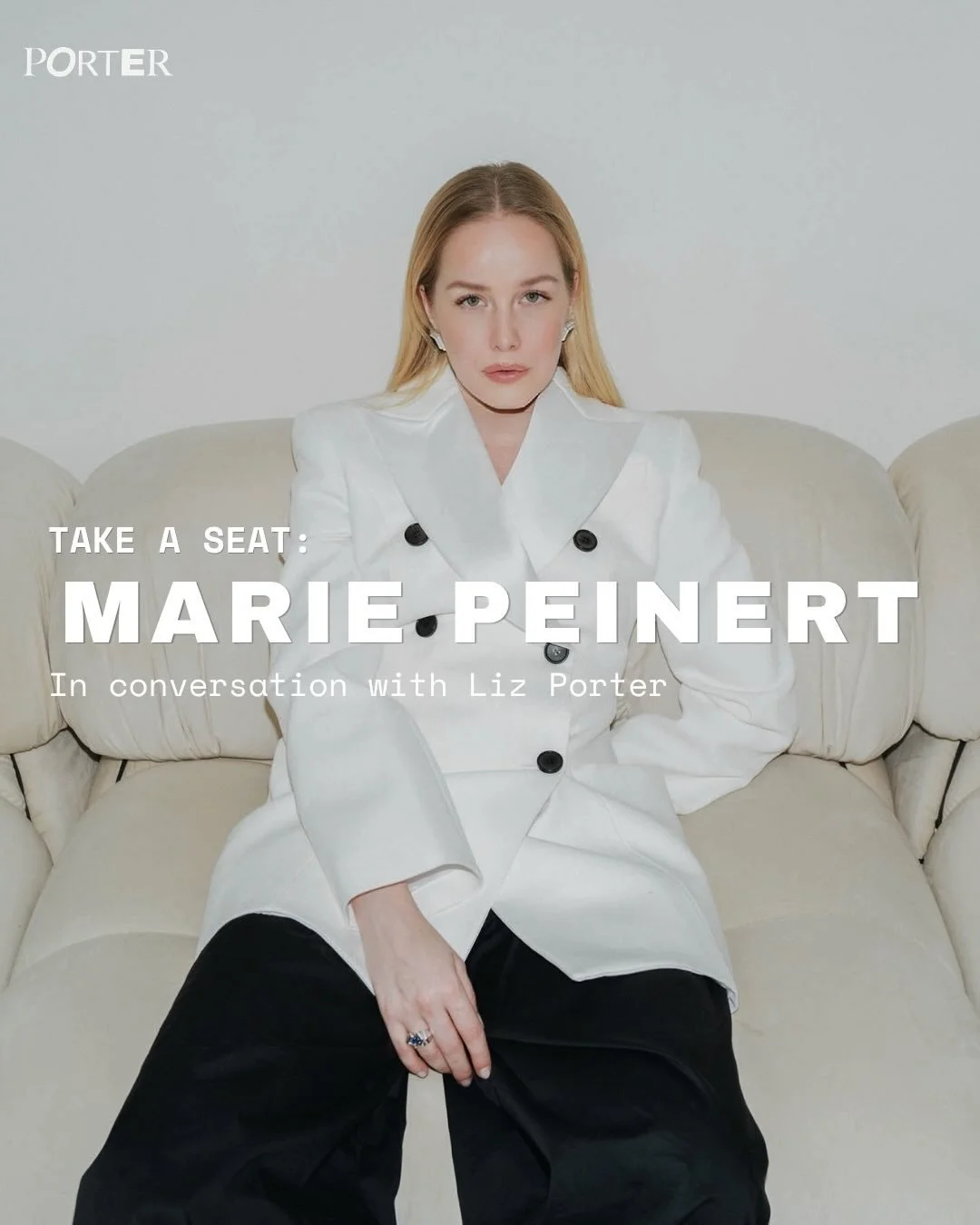 𝗧𝗮𝗸𝗲 𝗔 𝗦𝗲𝗮𝘁: Issue #02 A conversation series with friends and community of inspiration for Porter.

Issue #02 with @marie_peinert ; A London-based interior designer and creative consultant working across design, culture and hospitality.

Mar