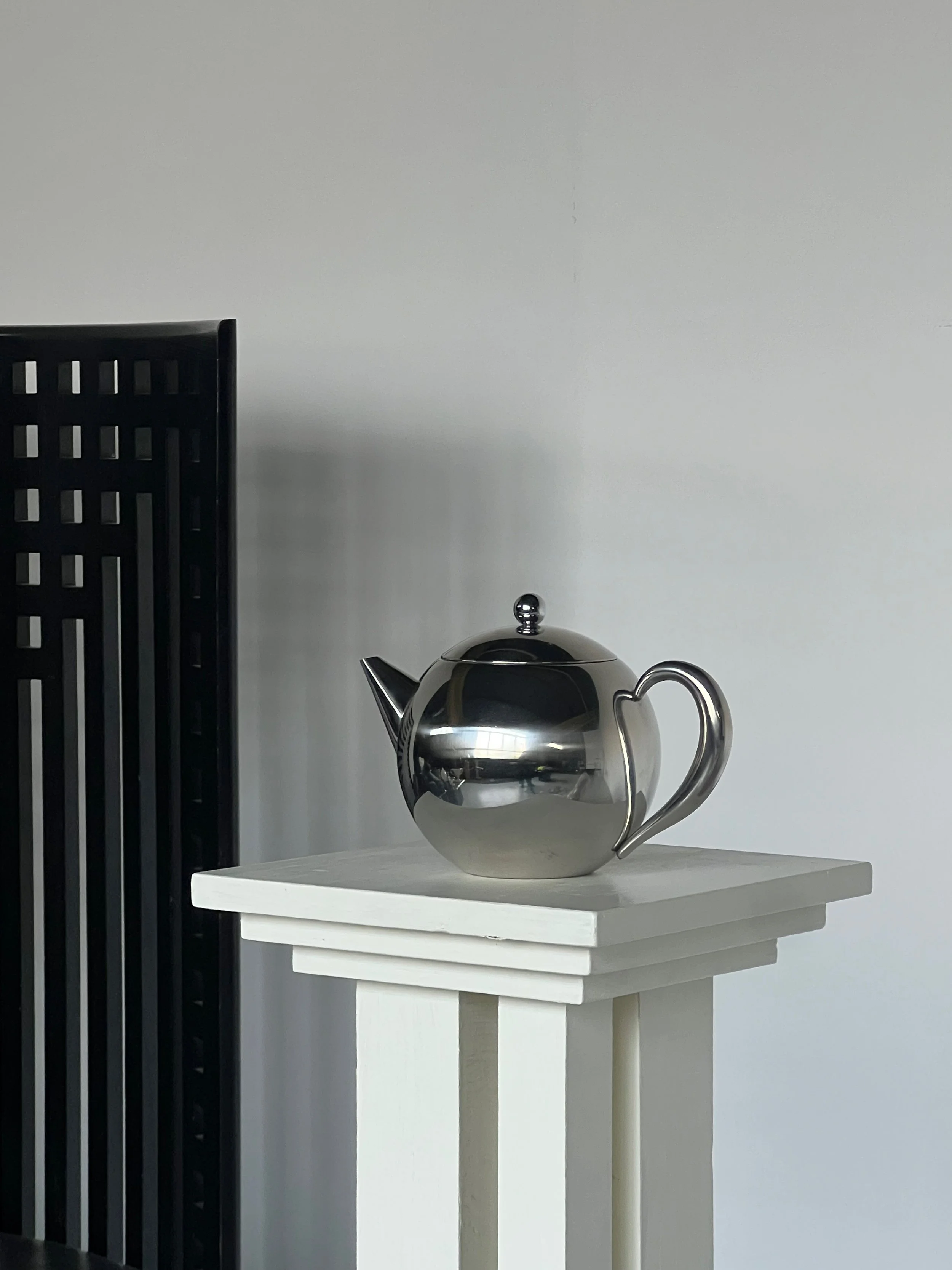Modernist round teapot