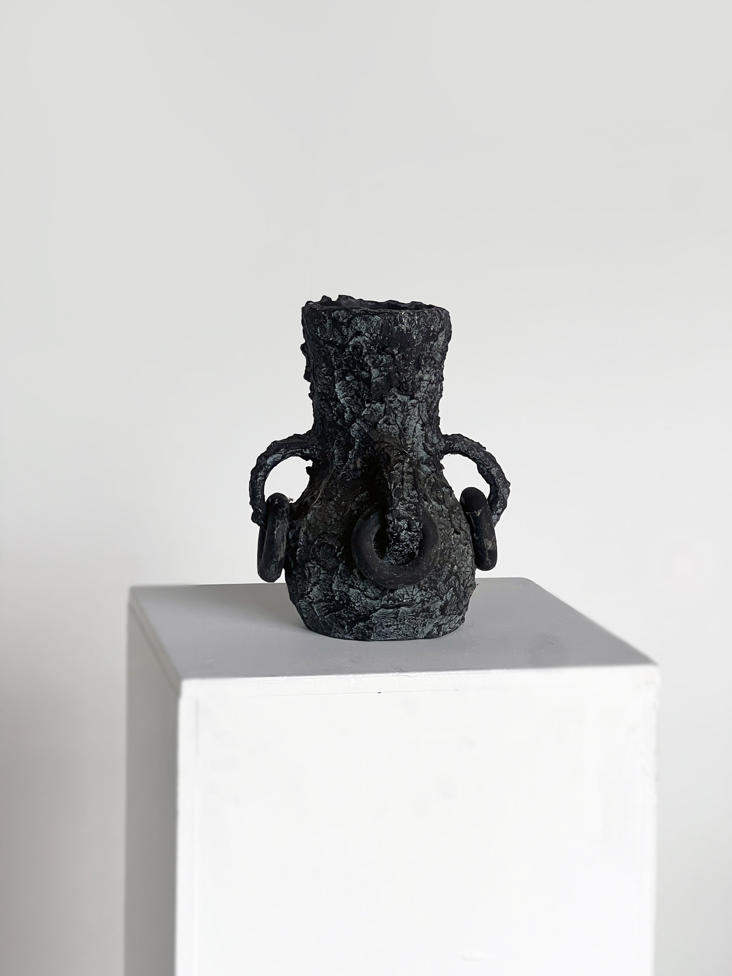 Handled Relief Vase