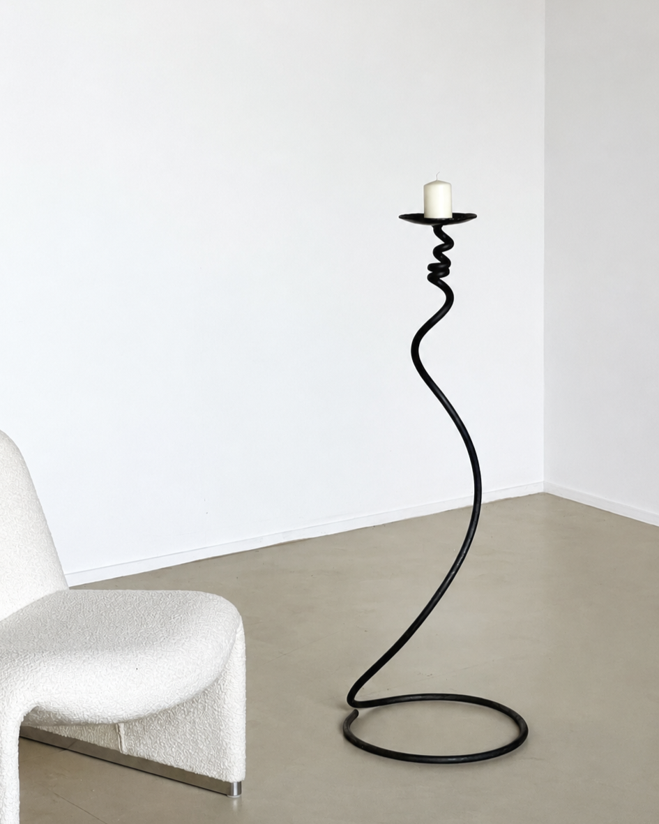 Helical floor candelabra