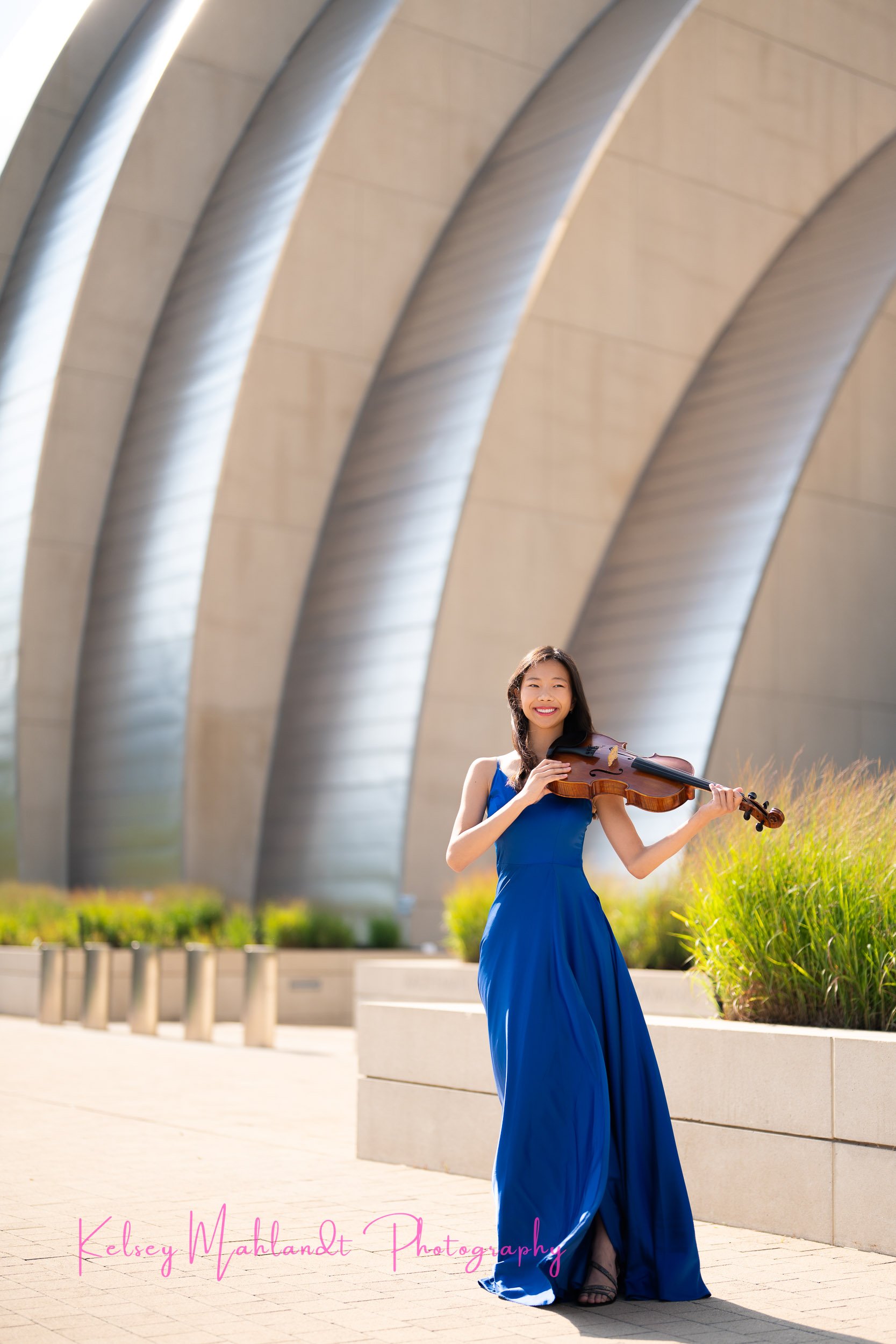 Senior photos at the Kauffman Center