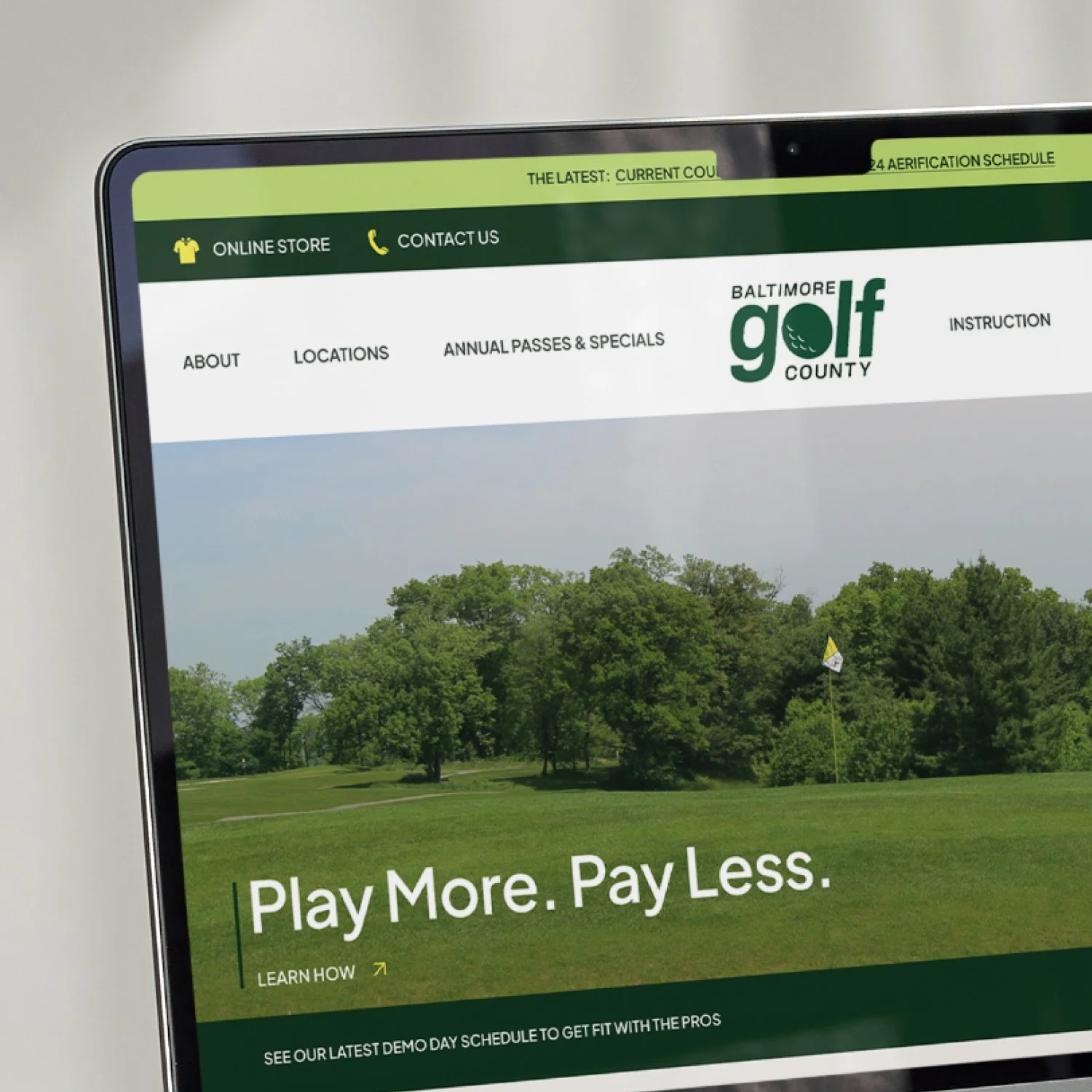 BALTIMORE COUNTY GOLF | BRAND, WEBSITE & PRINT + DIGITAL CONTENT