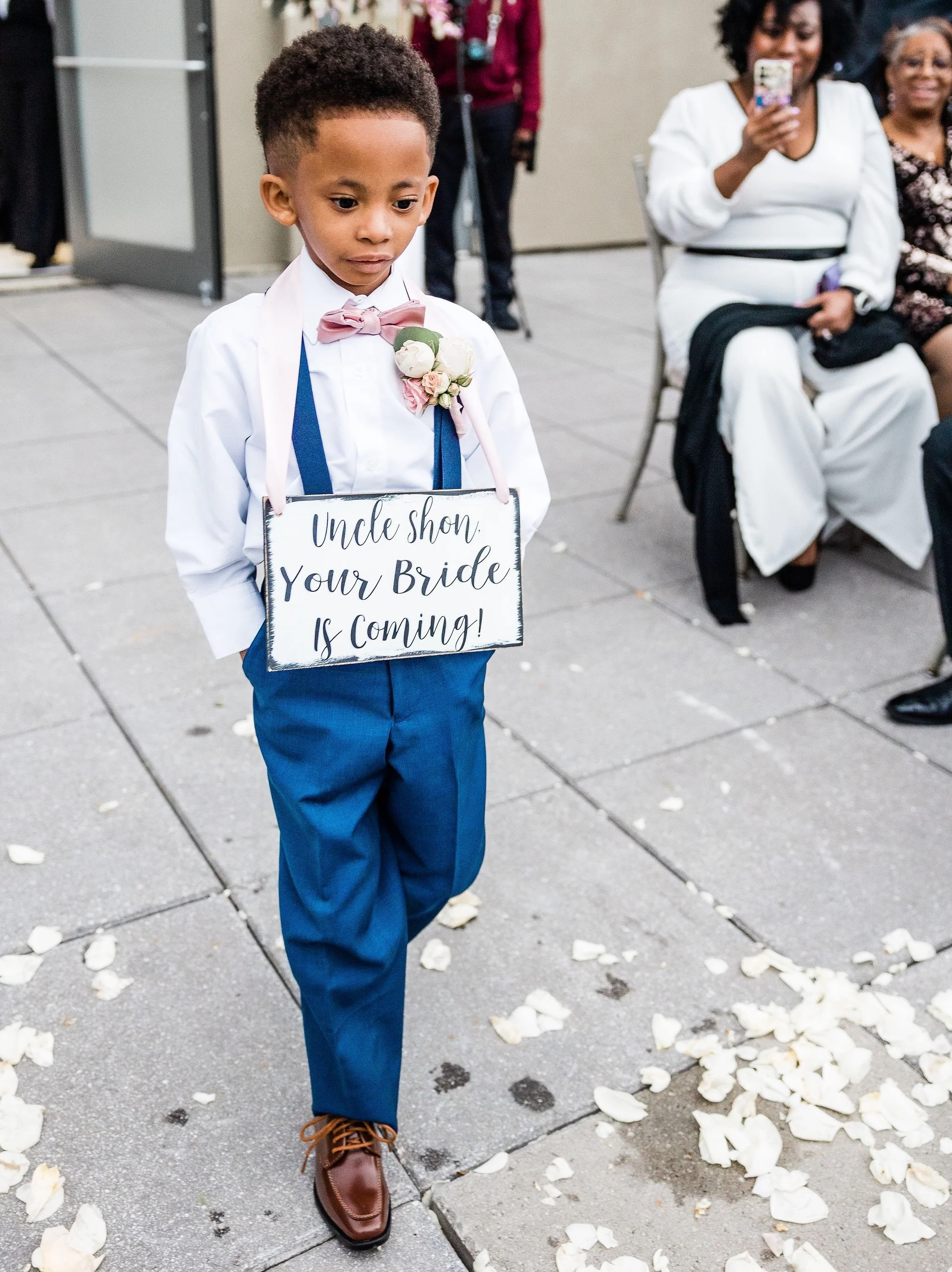 Getting our bride down the aisle was a whole production, complete with the cutest little messenger and a beautiful ballerina entrance. Then came the moment everyone had been waiting for. Our stunning bride made her way to her forever. 🤍

#EventsByMe