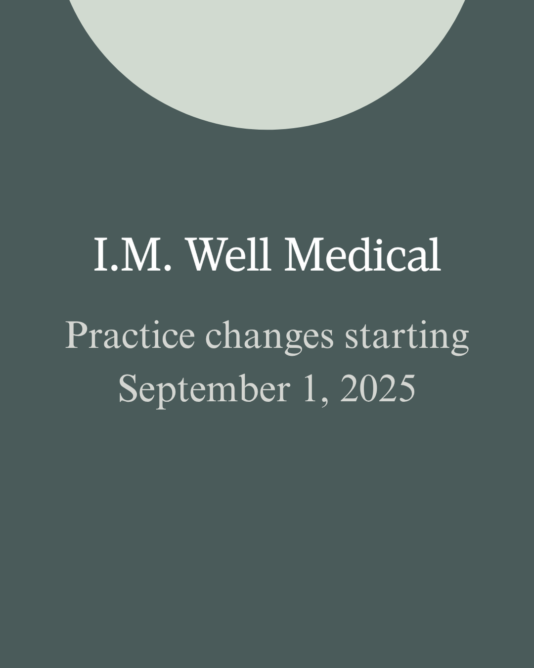 I.M. Well Medical is Transitioning to Direct Pay