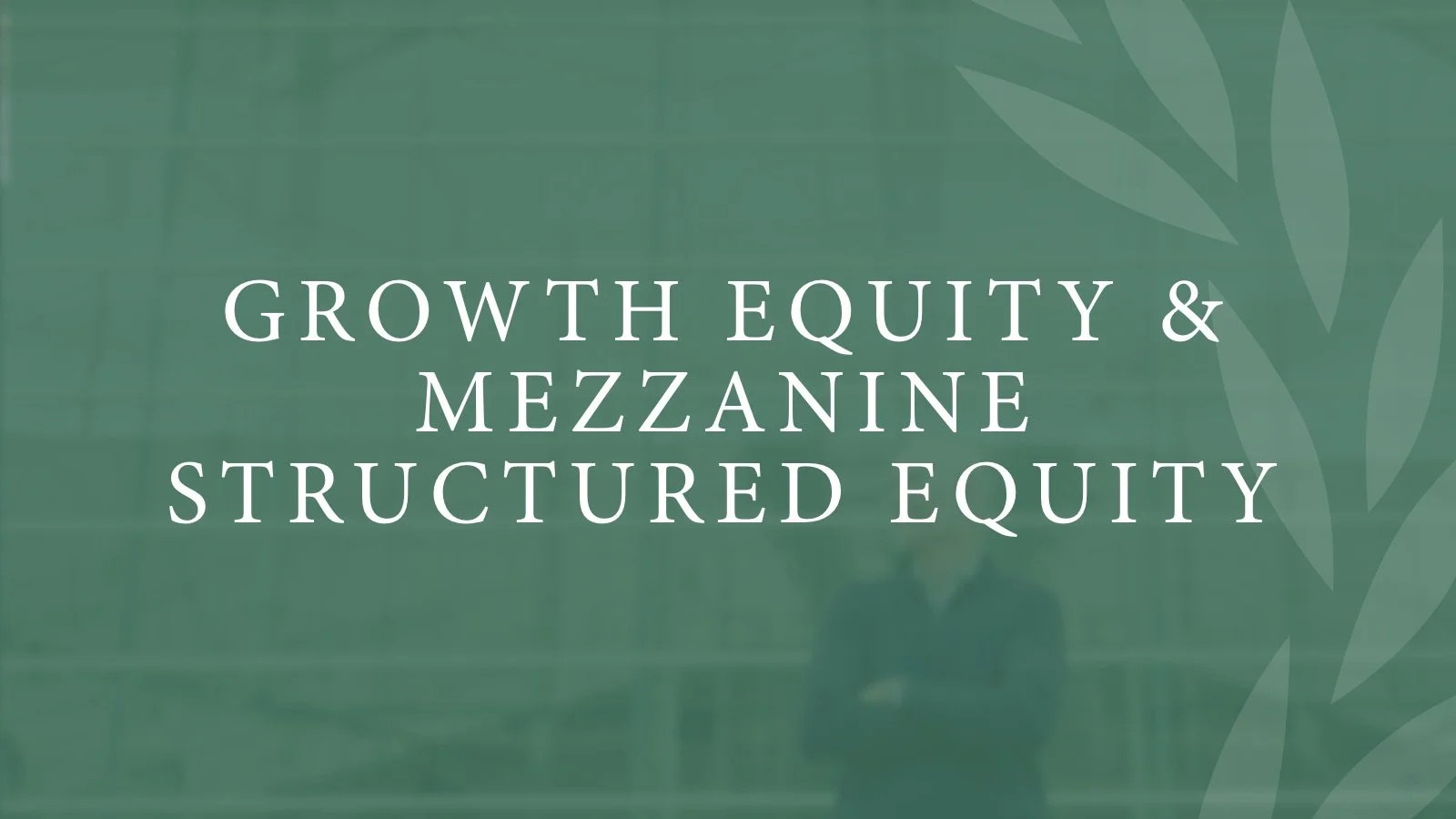 Growth Equity &amp; Mezzanine Structured Equity