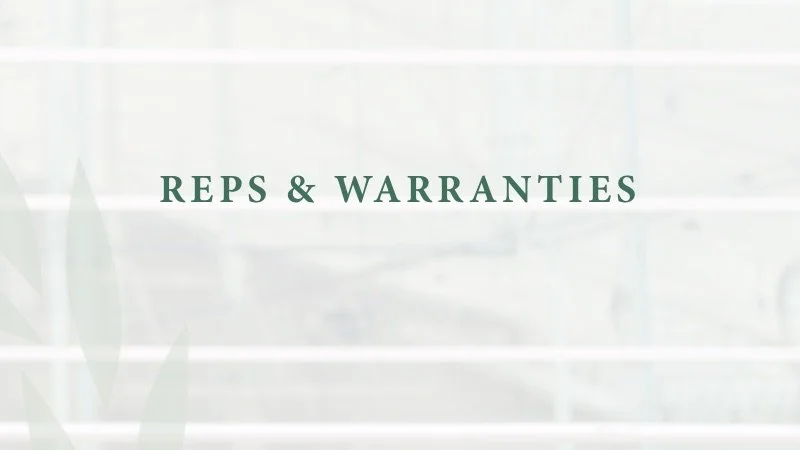 Reps &amp; Warranties