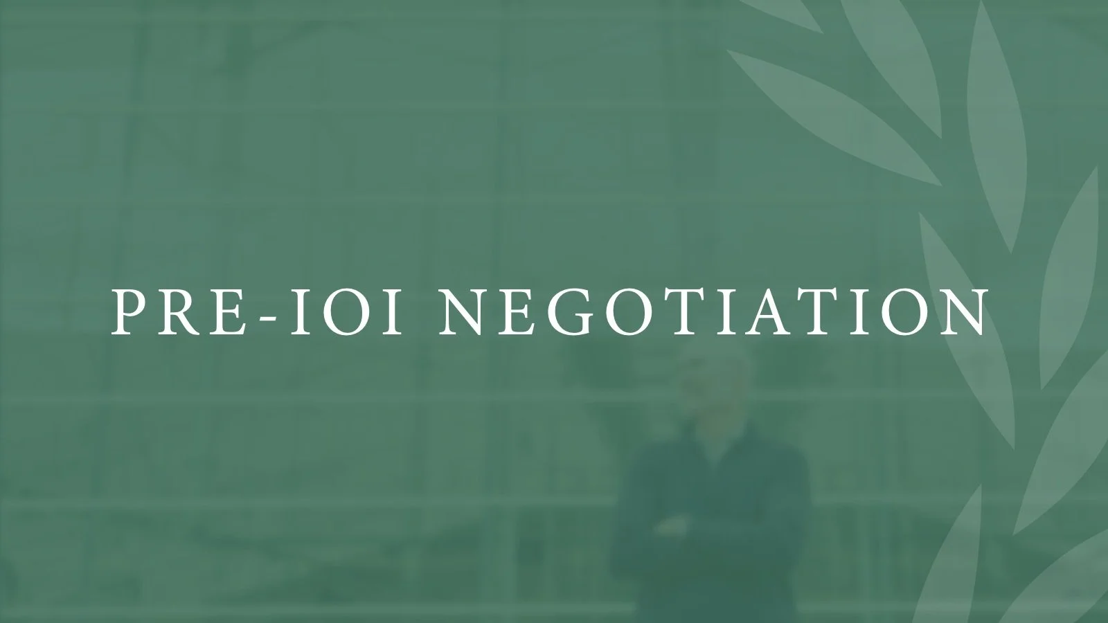 Pre-IOI negotiation