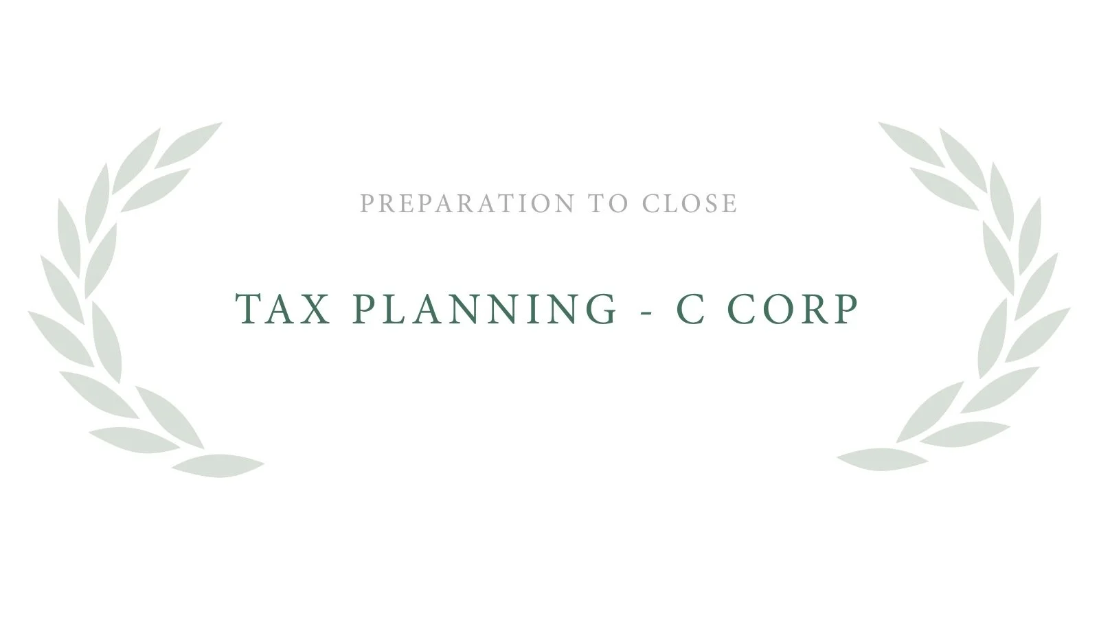 Tax Planning - C Corp