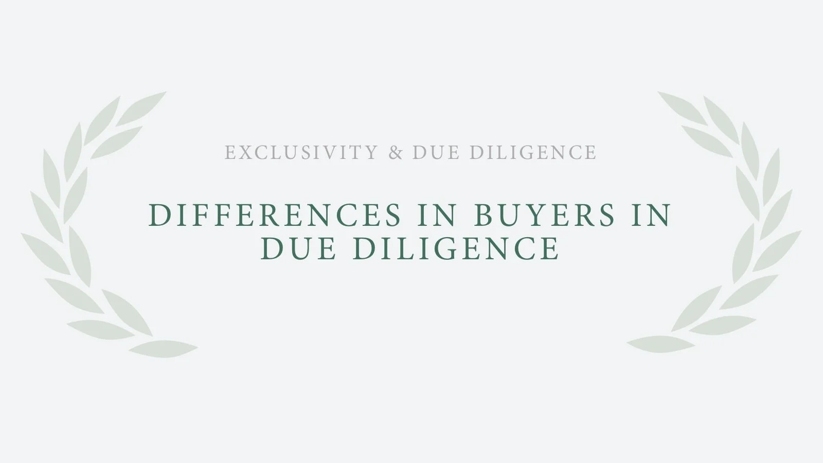 Differences in Buyers in Due Diligence