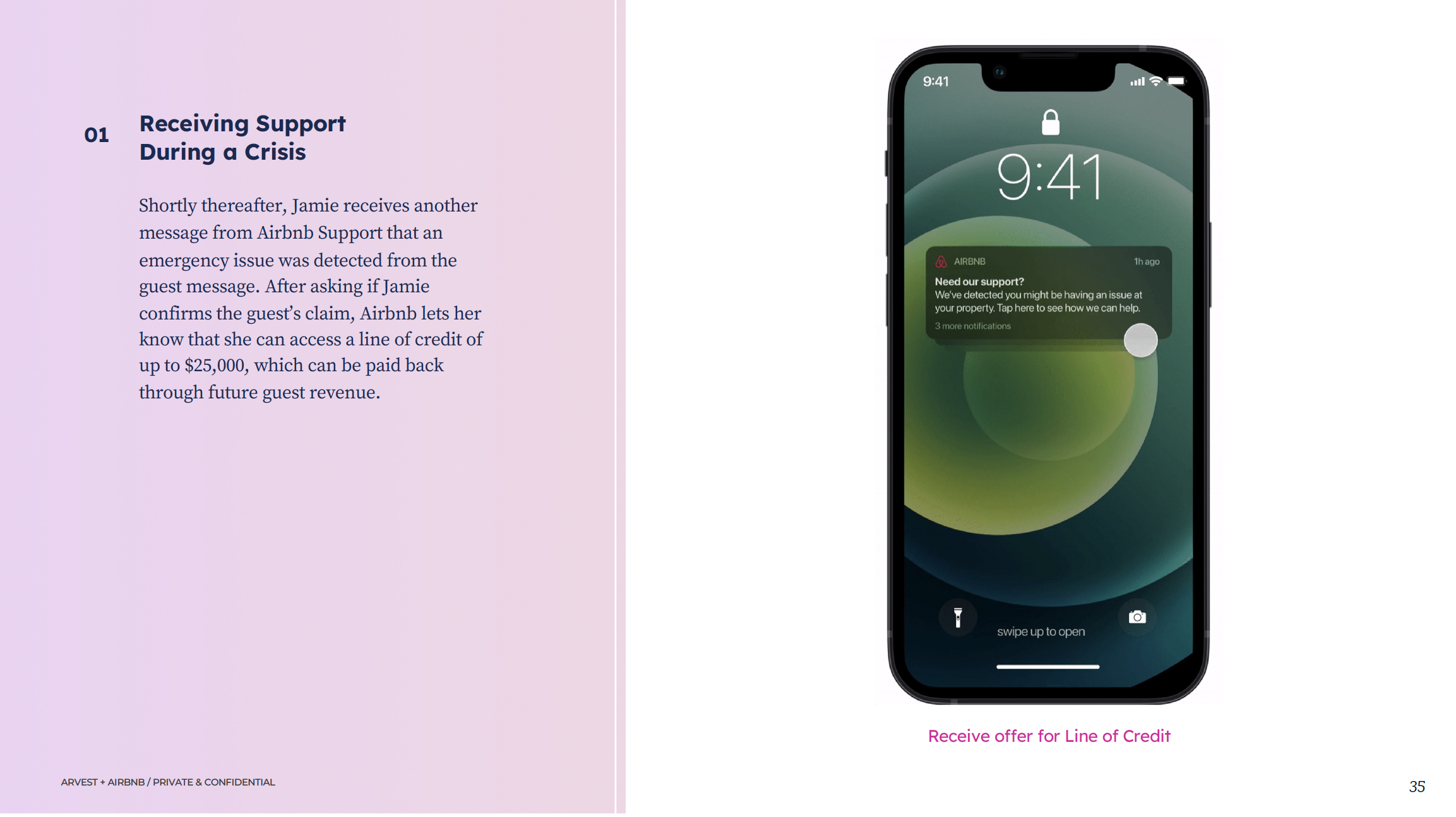 Crisis management screen