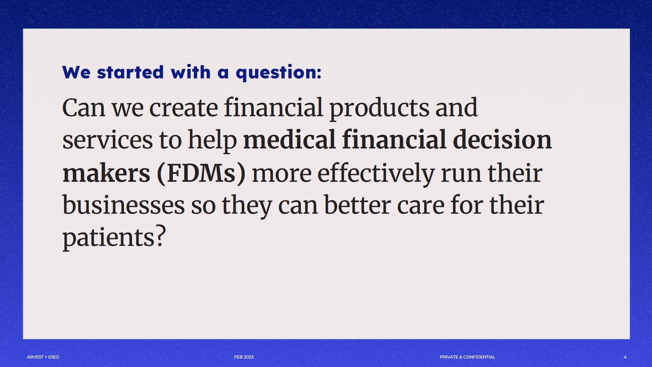 Key question