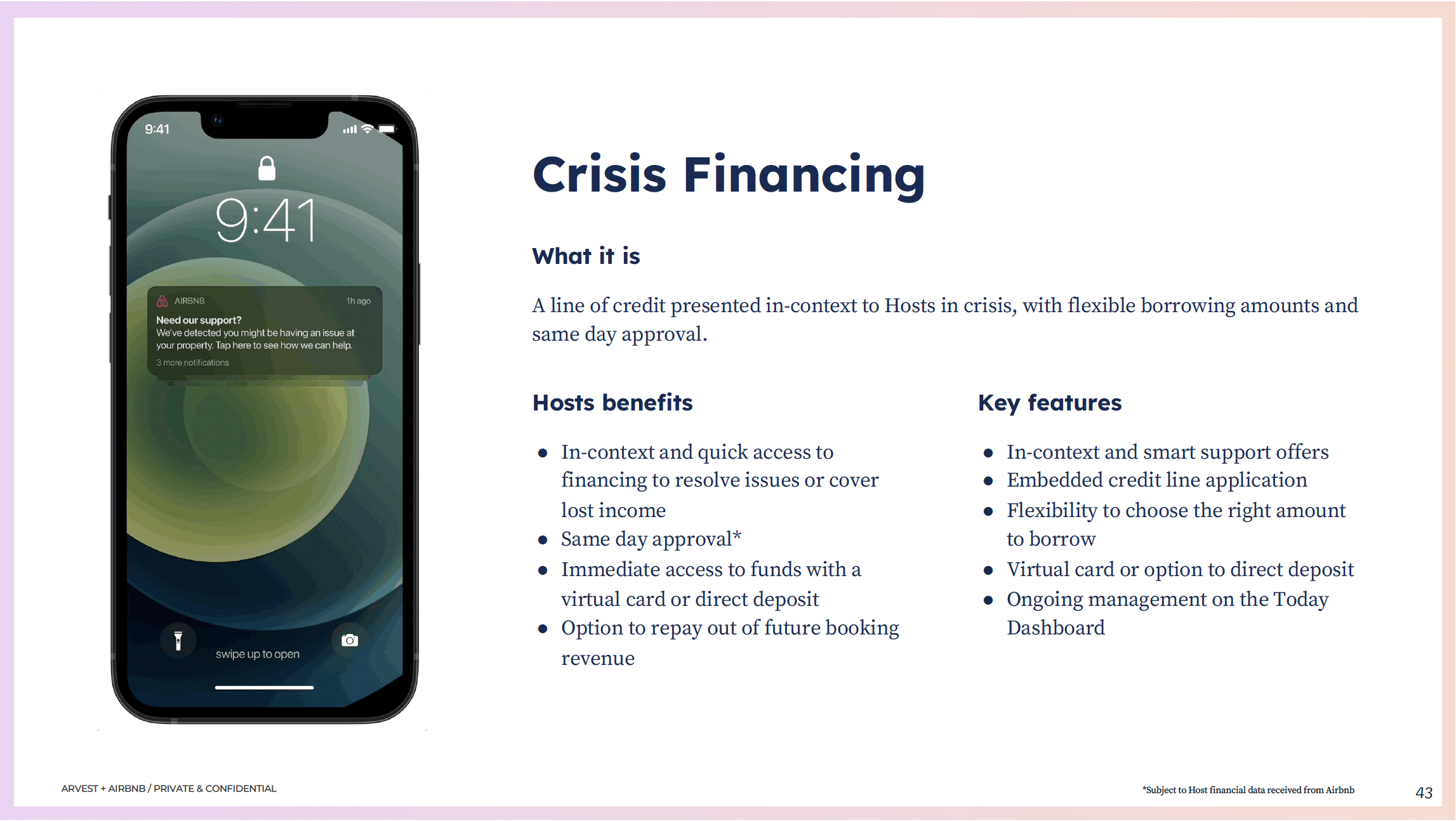 Documentation of crisis management product features
