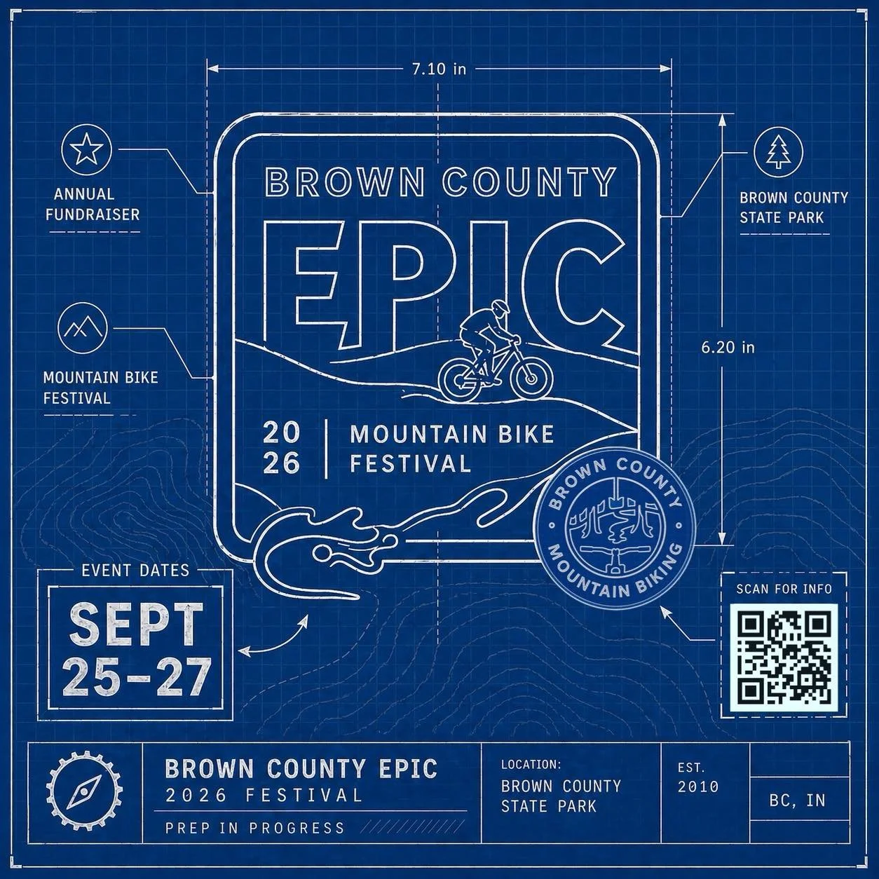 We're excited to announce that registration is open for the 2026 Brown County Epic Mountain Biking Festival! It's a great weekend full of bikes, bluegrass, and local vides!