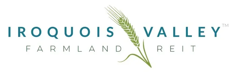 Logo for Iroquois Valley with a green wheat stalk graphic