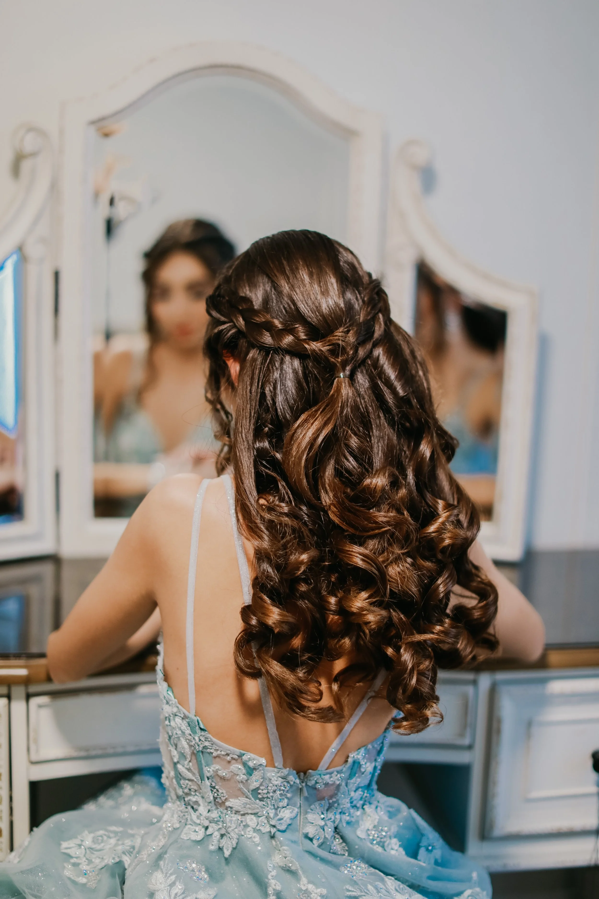 Quinceañera Hair and Makeup Detail