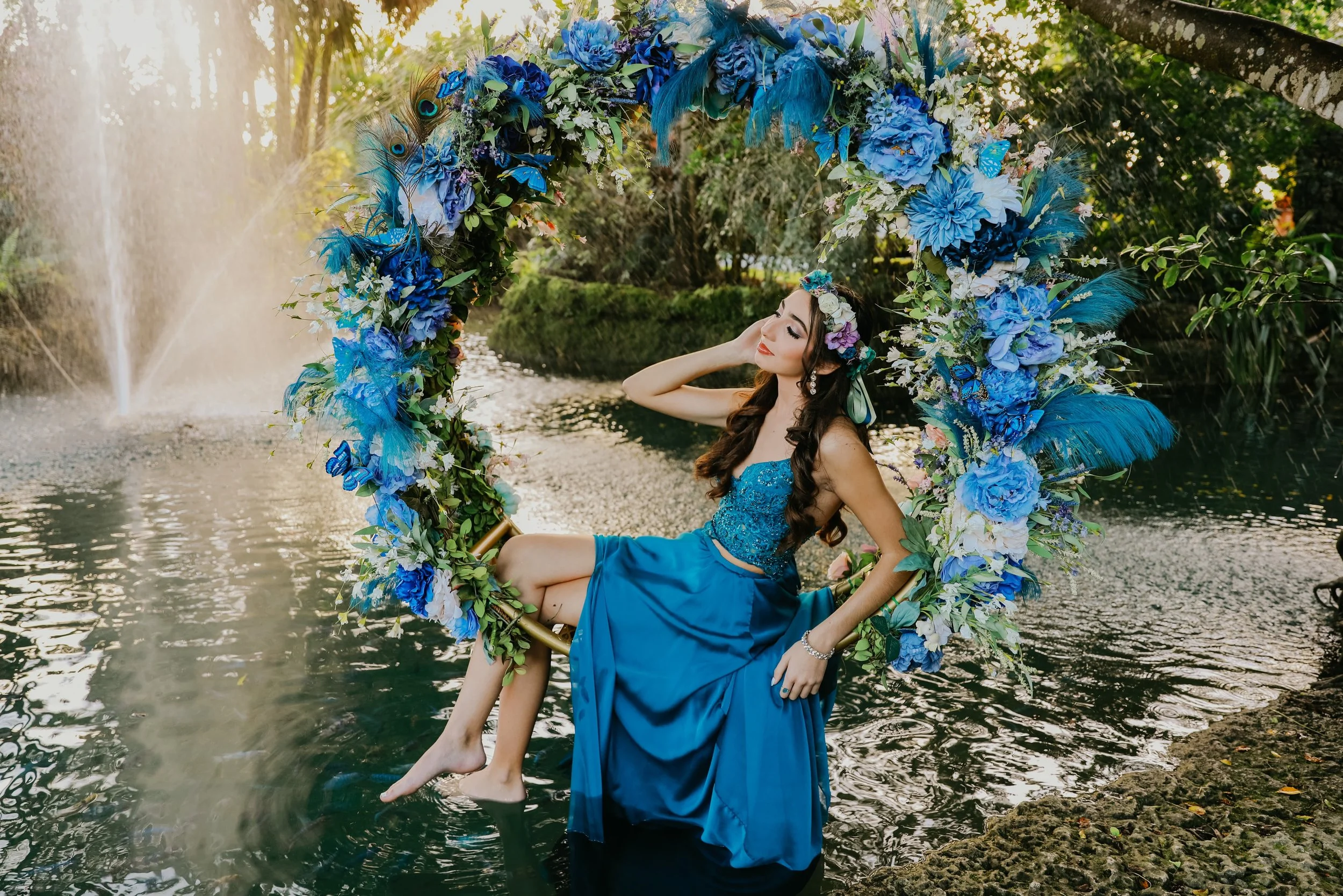 Ethereal Blue Gown Portrait