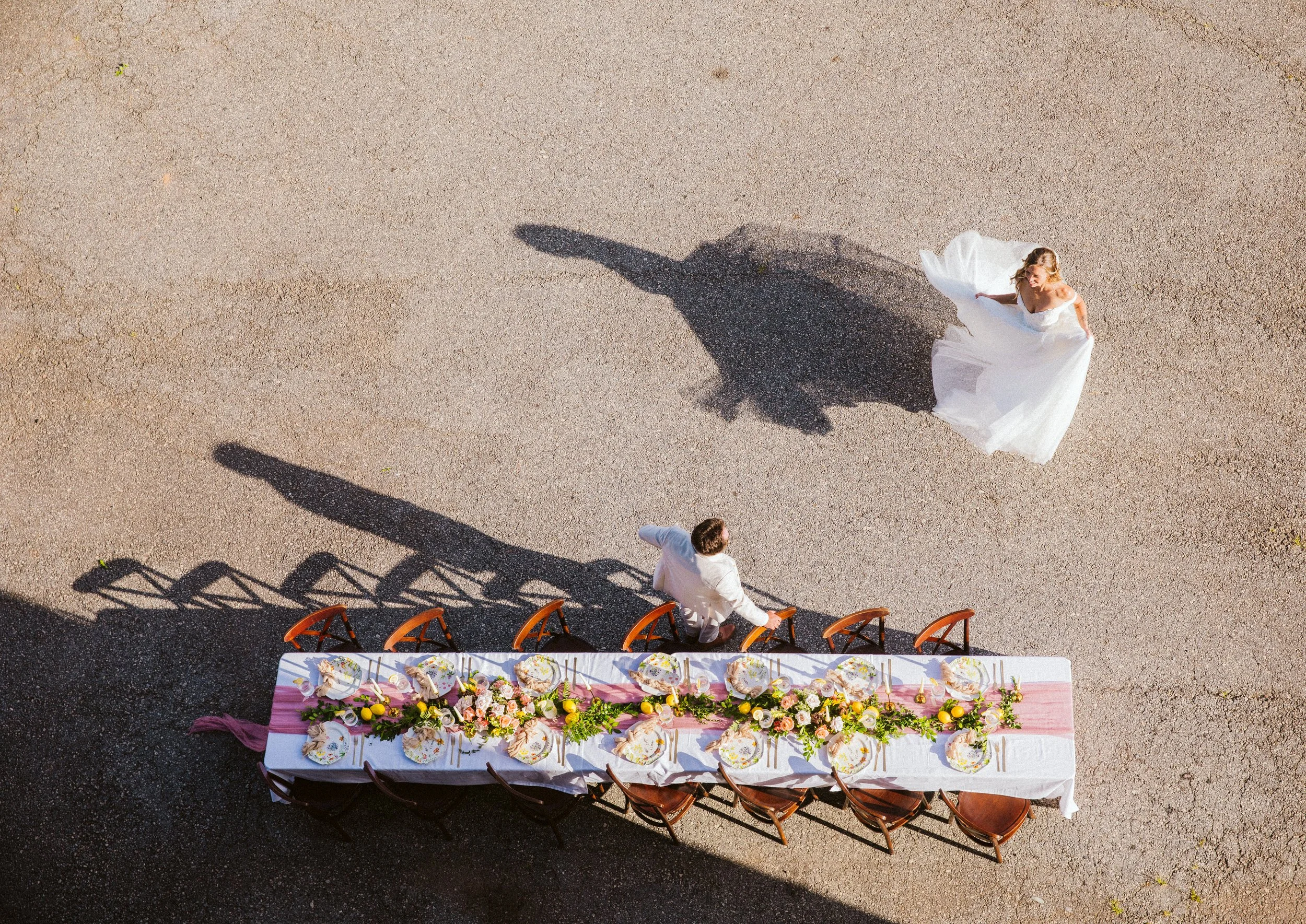 Montaluce Winery Wedding Reception Setup in Dahlonega Georgia