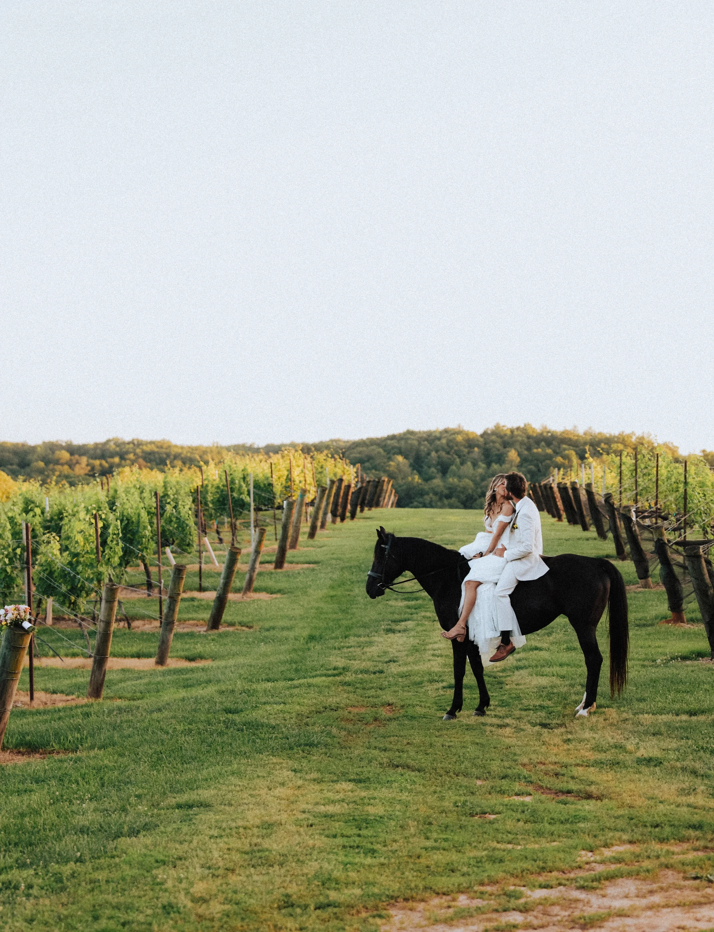 A Romantic Wedding at Montaluce Winery With Their Horse by Their Side