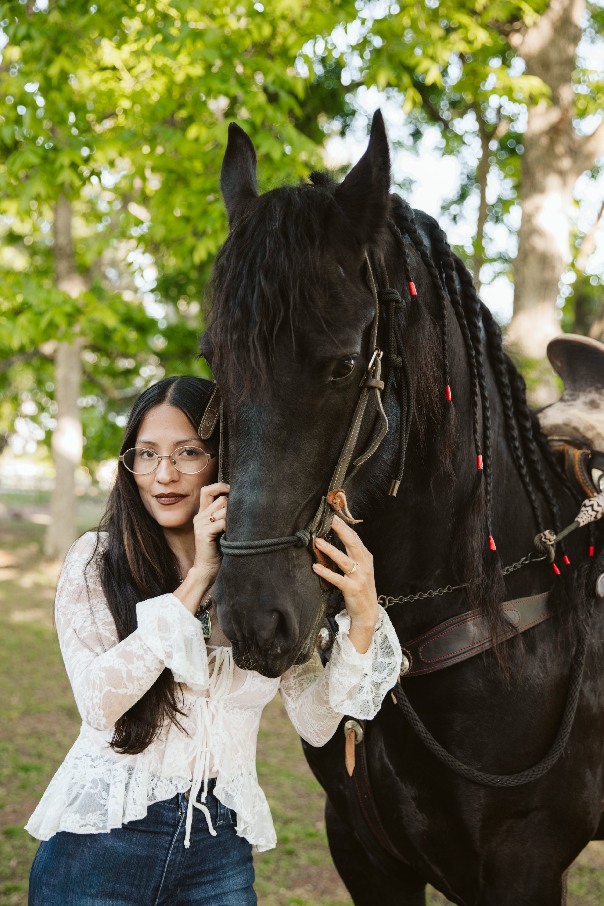 Friesian horse portrait photography in Georgia
