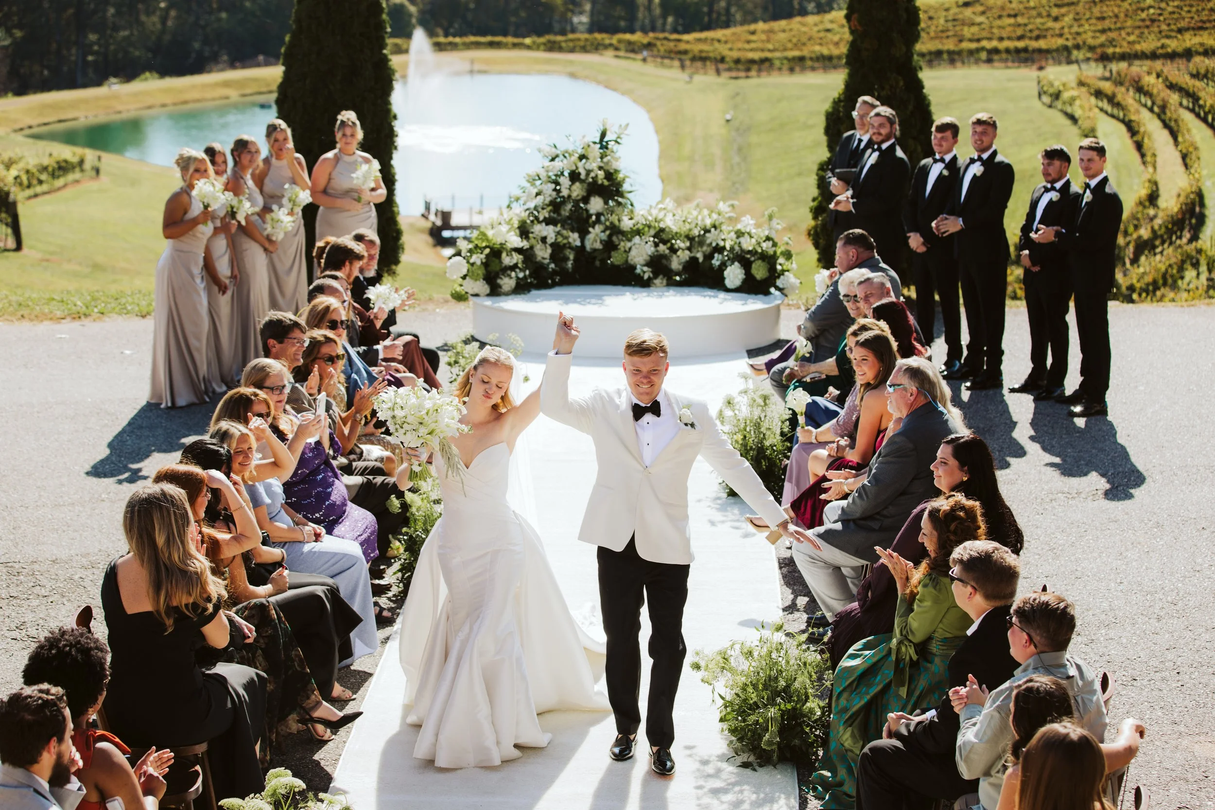 Montaluce Winery Oak Tree ceremony site for intimate wedding