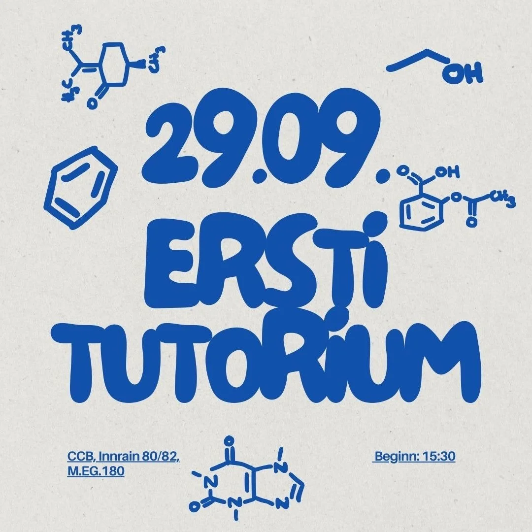 Willkommen im Pharmaziestudium!
Zum Studienstart laden wir euch herzlich zum Erstsemestrigen-Tutorium im Wintersemester 2025/26 ein.
📅 Datum: Montag, 29.09.2025
🕒 Zeit: 15:30 Uhr
📍 Ort: Hörsaal L.EG 200 (Campus CCB, Innrain 80/82, Foyer)
Eu