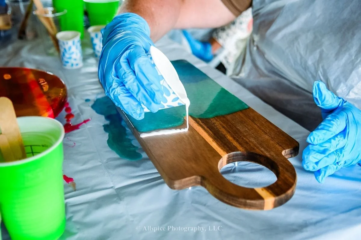 Resin Pour Charcuterie Boards 