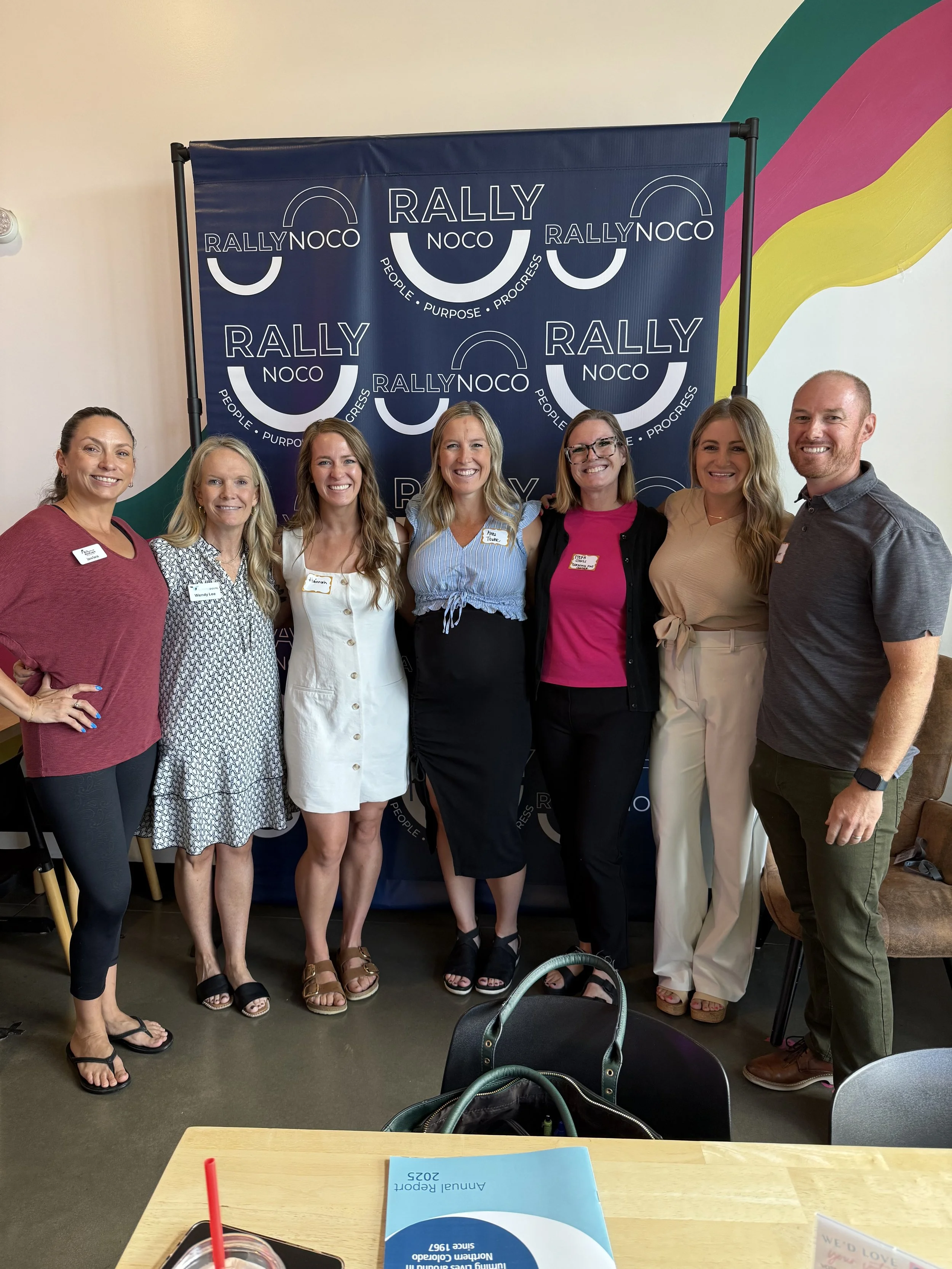 Group of young professionals at a Rally NoCo event