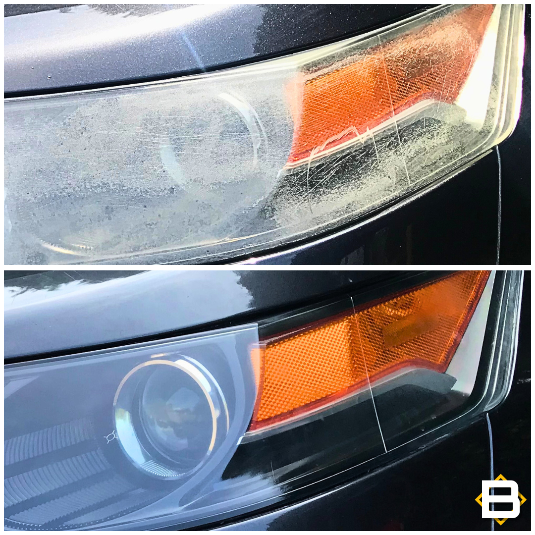 Scratched Headlight Lens Restoration