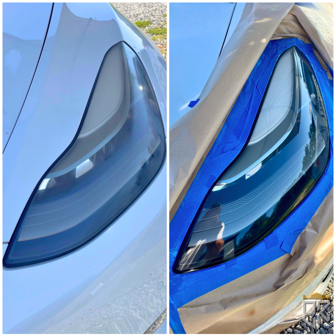 2022 Tesla Y Headlight Restoration Charlotte NC