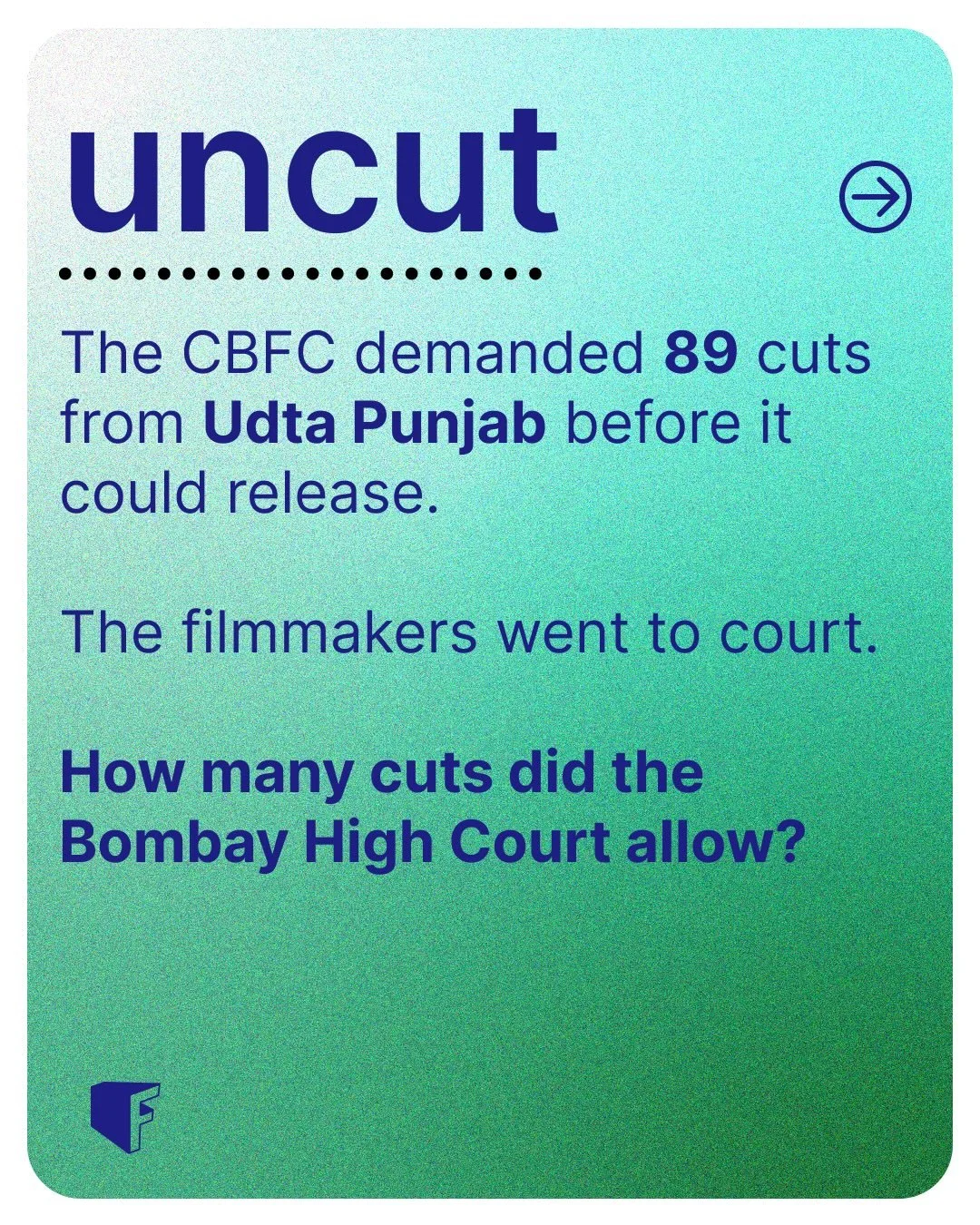 The CBFC wanted 89 cuts. 

Udta Punjab&rsquo;s censorship battle is an important moment in modern Indian film history. Most people only remember the controversy, not the verdict.

Swipe to see what the Bombay High Court actually said.

#uncut #fillam