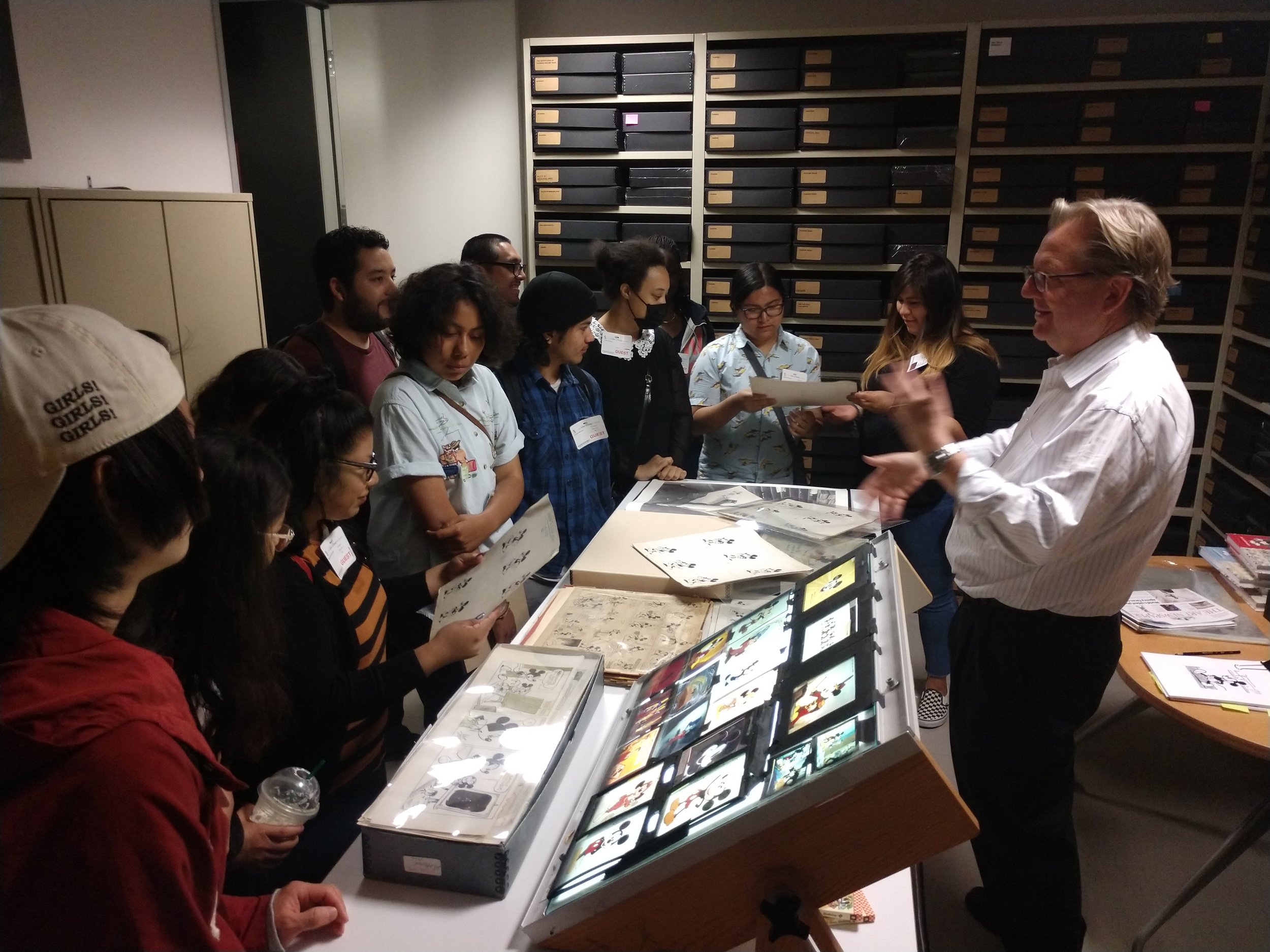Ken Shue, Head of Art &amp; Design, Disney Publishing World Wide - explores art dating back to 1928 with students in the Disney Publishing Archive