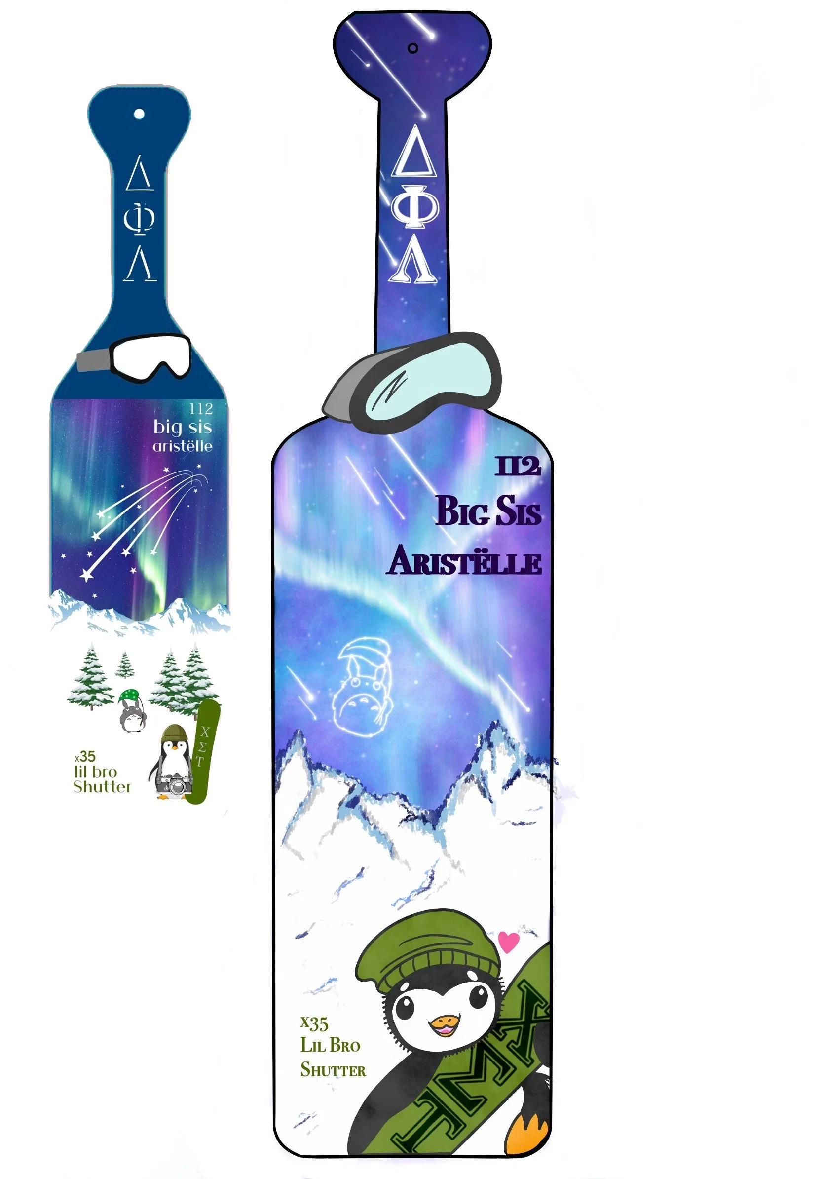 Greek Life Paddle Concept based on Freelance Sketch