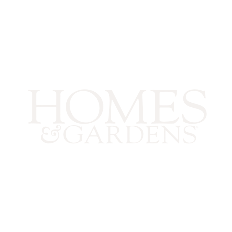 Logo with the words 'Homes & Gardens' in white text on a black background.