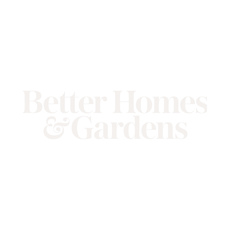 Black background with white text reading 'Better Homes & Gardens' in a bold serif font.