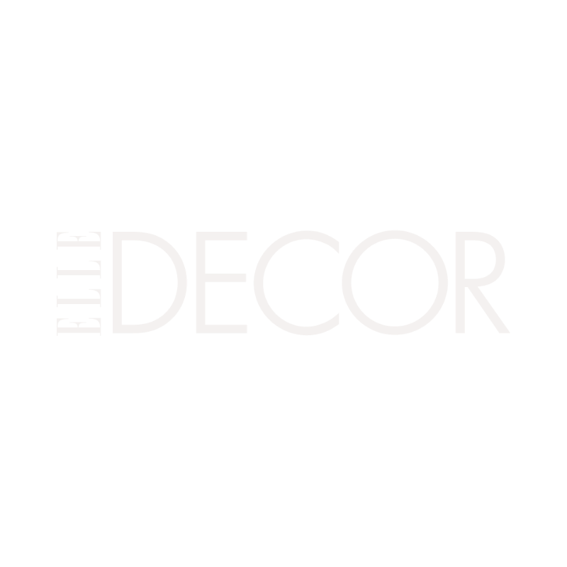 Logo with the text 'ELLE DECOR' in black and white.