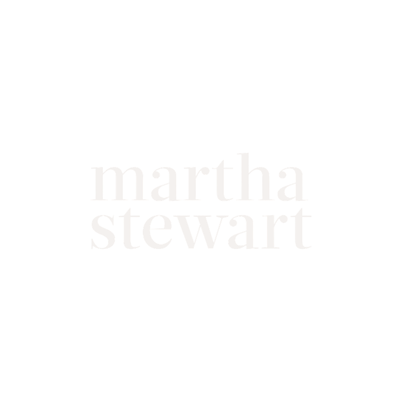 Black background with white text reading 'martha stewart' in lowercase letters.