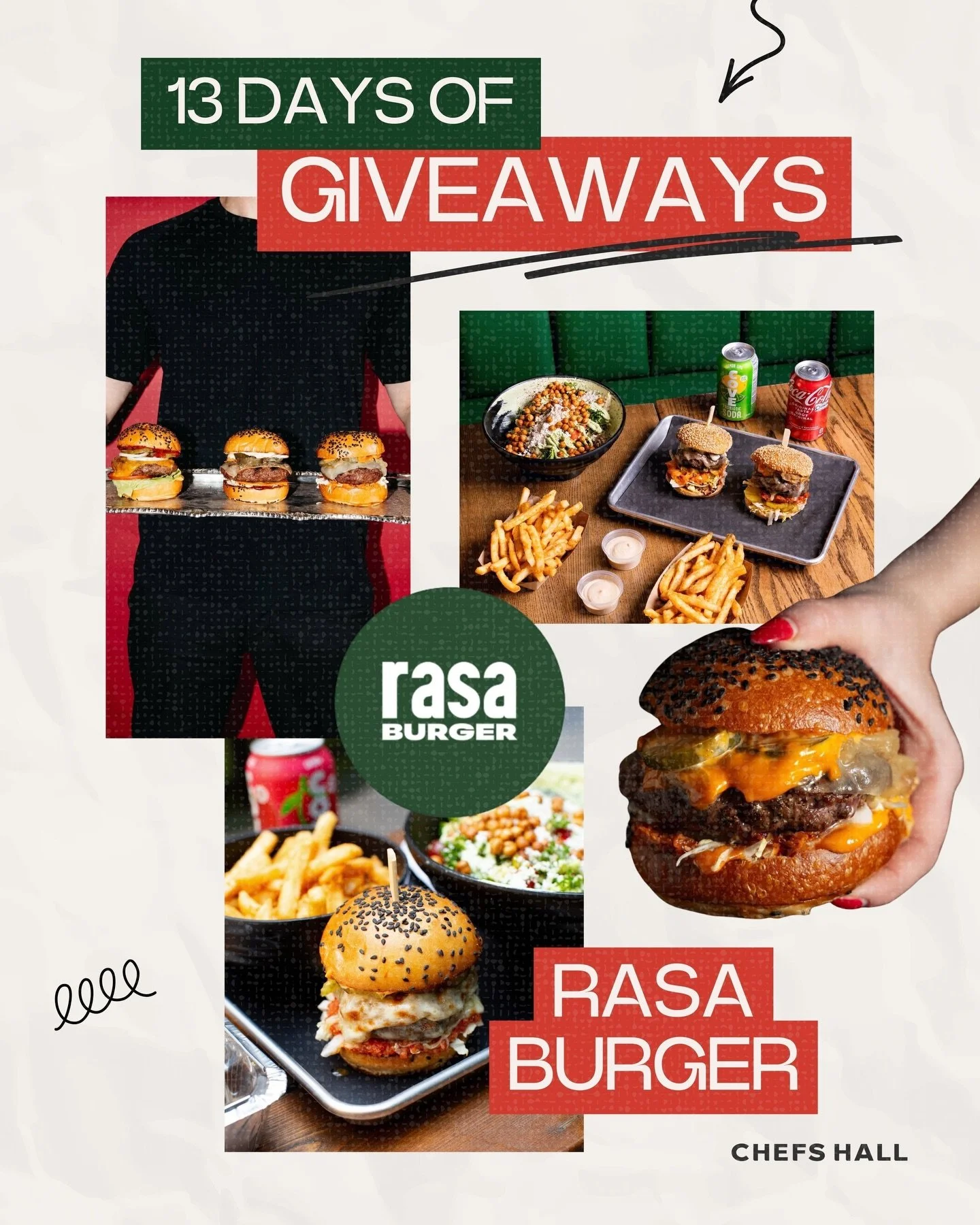 DAY 1 OF 13 DAYS OF GIVEAWAYS! 🎁

We&rsquo;re celebrating the holidays with 13 days of giveaways and today&rsquo;s prize is from @rasaburgerto. Every giveaway will run for the full 13 days, which means you can enter every single one for more chances