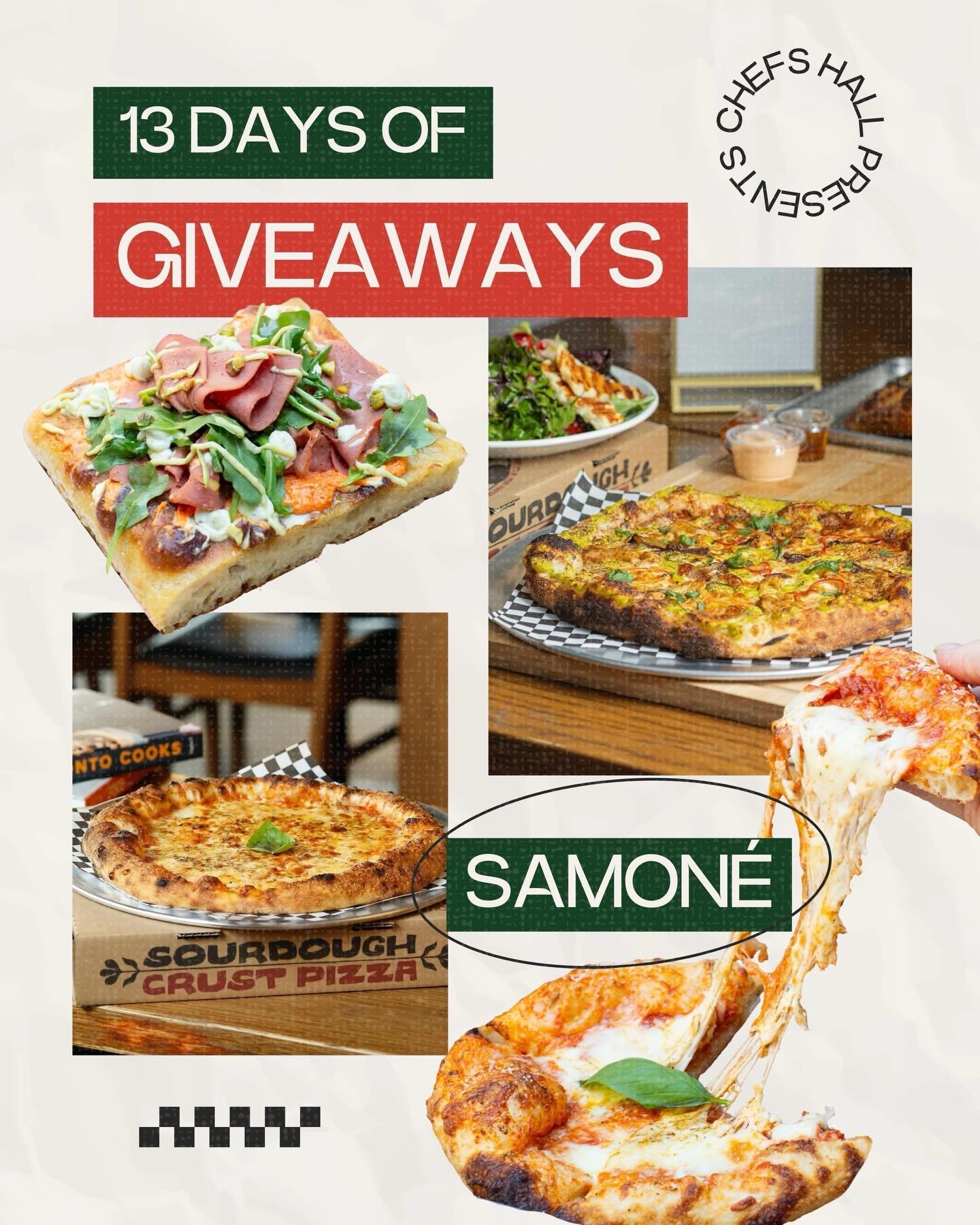 DAY 8 OF 13 DAYS OF GIVEAWAYS! 🎁

We&rsquo;re celebrating the holidays with 13 days of giveaways and today&rsquo;s prize is from @samonegoods. 🍕 Every giveaway will run for the full 13 days, which means you can enter every single one for more chanc