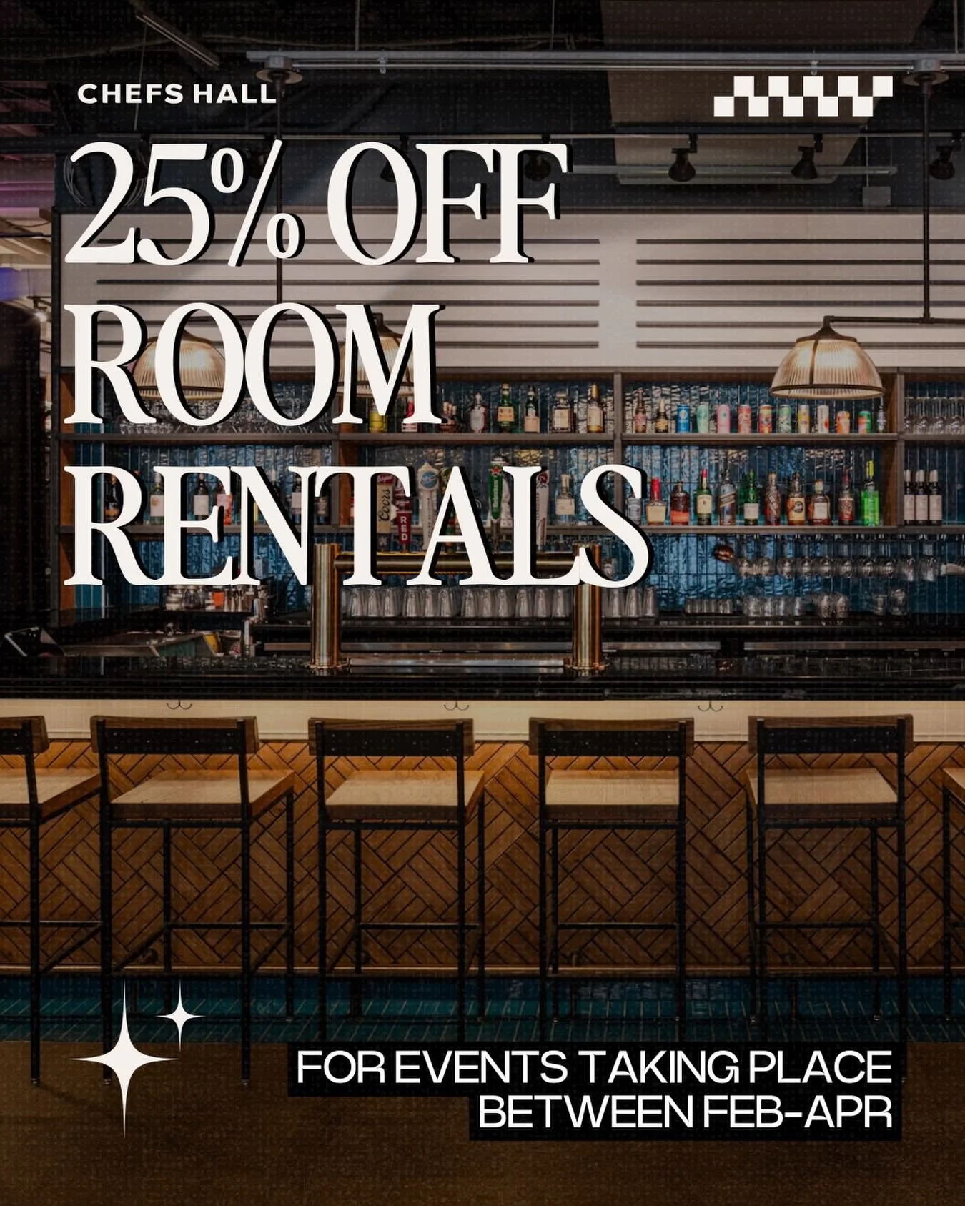 Ready to host your next event? We&rsquo;ve got the perfect space for you! With five fully customizable event spaces and over 18,000 sq. ft., we can accommodate everything from intimate meetings to large-scale gatherings.

Take advantage of 25% off ro