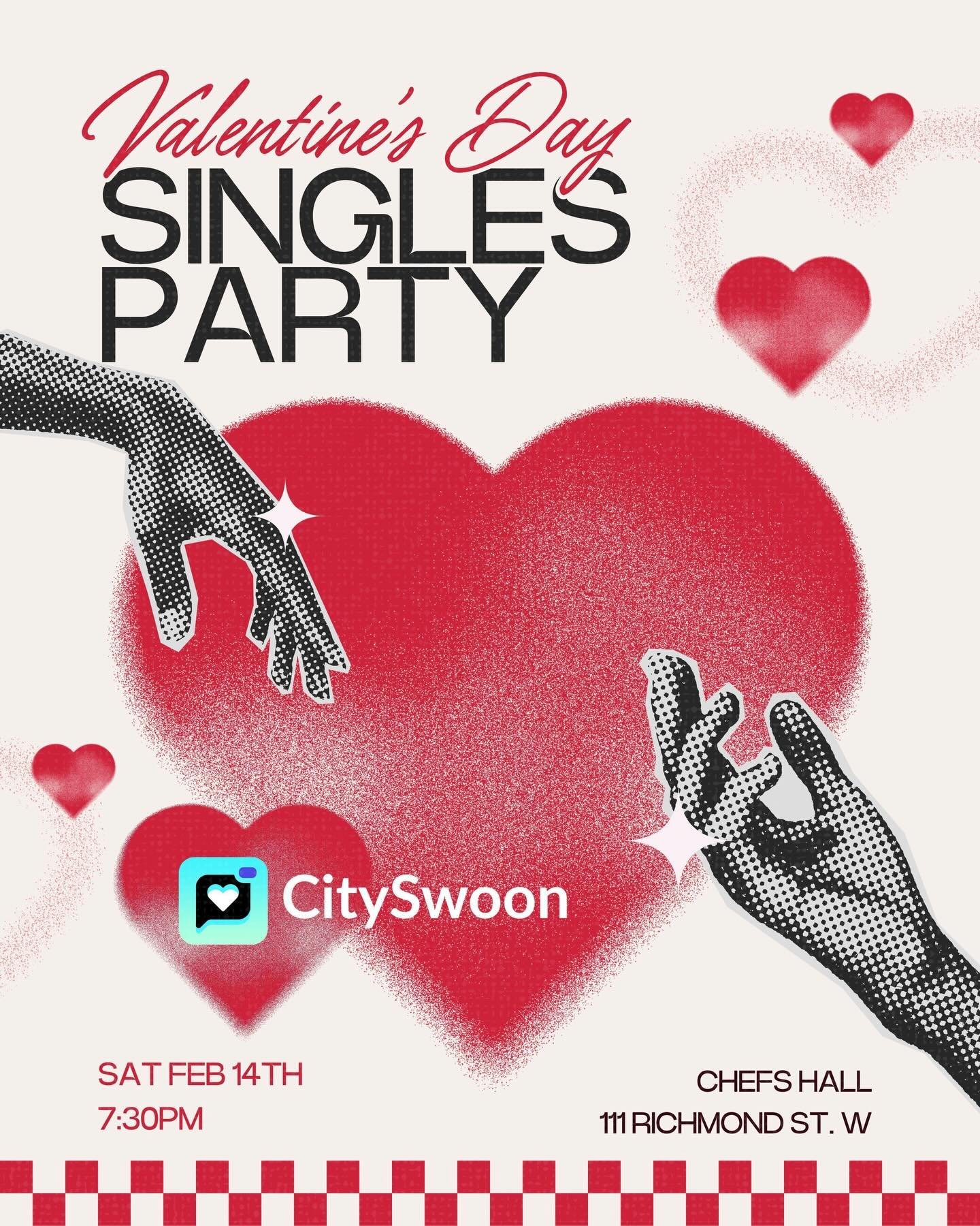 Looking for Valentine&rsquo;s plans? ❤️ Join us February 14th, grab a bite, sip on some drinks, and dive into speed @cityswoon dating fun at Chefs Hall! $10 and under Bar Bites, $1/oz wine, and a night of mingling&mdash;all in one spot. Head to the l