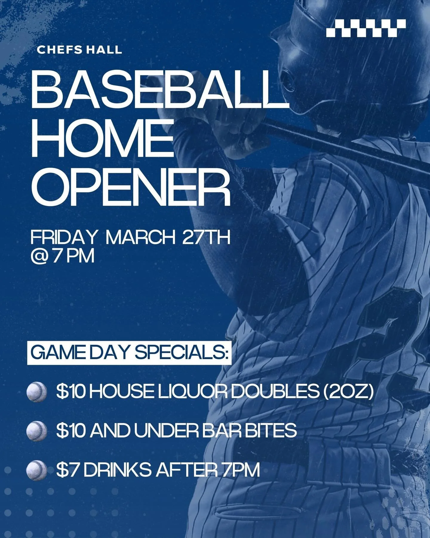 BACK IN THE BALLPARK ⚾️ Get ready for the baseball home opener, and score your table for next week&rsquo;s games! Catch all the action of our home team on our massive 10-ft screens with full sound, so you won&rsquo;t miss a single play. Enjoy drink s